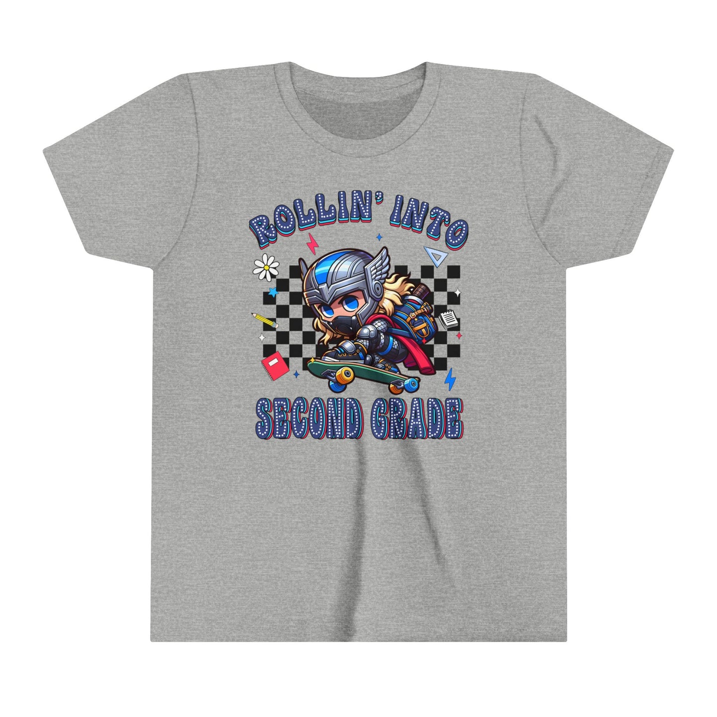 THOR - Rollin' Into 2nd Grade Youth Short Sleeve Tee