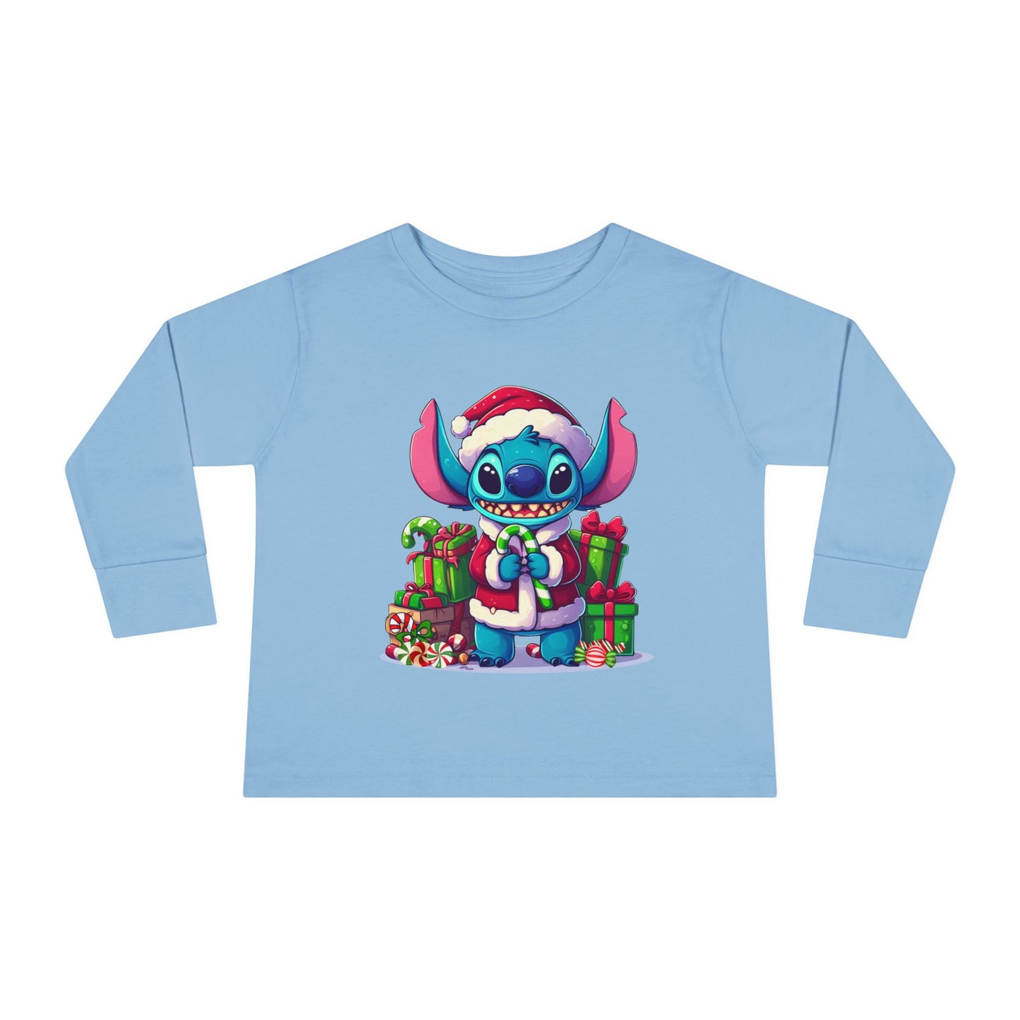 Christmas-Stitch Toddler Long Sleeve Tee
