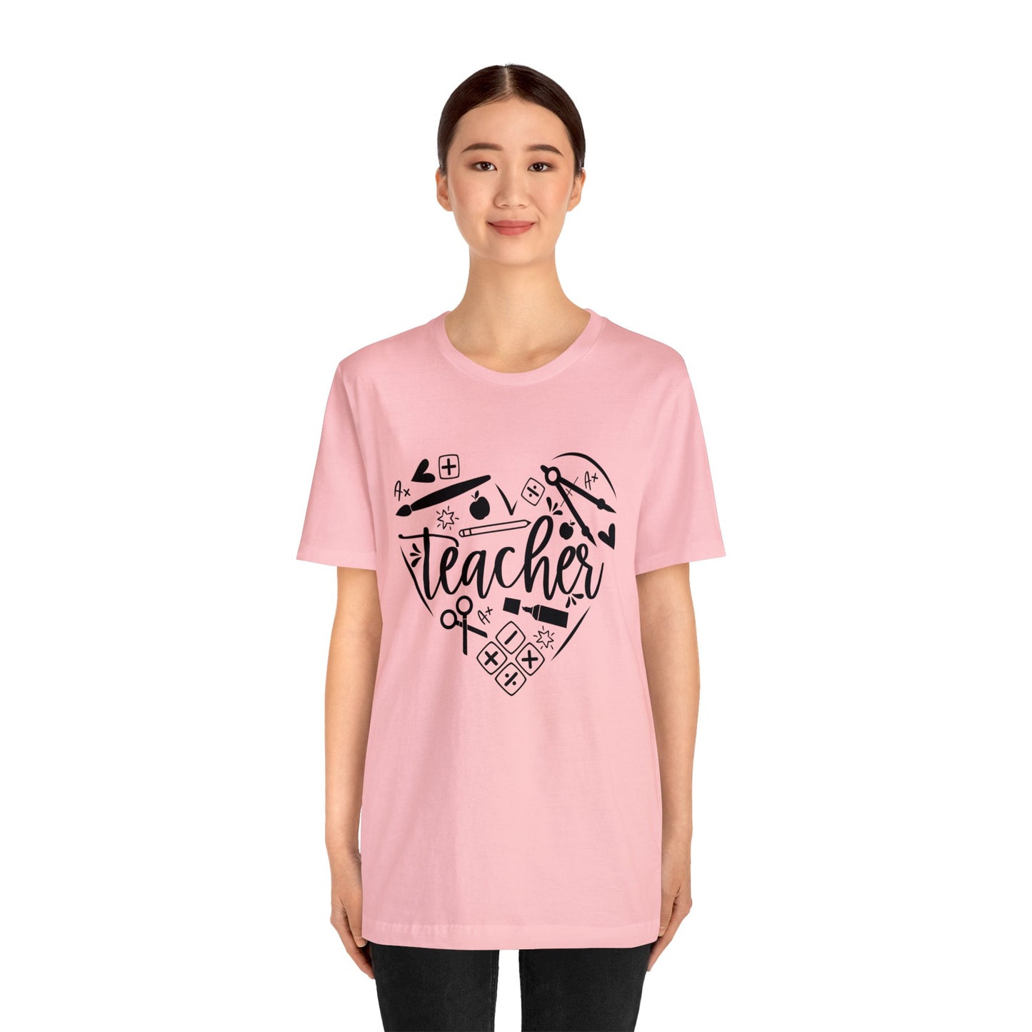 Teacher heart Short sleeve Tshirt