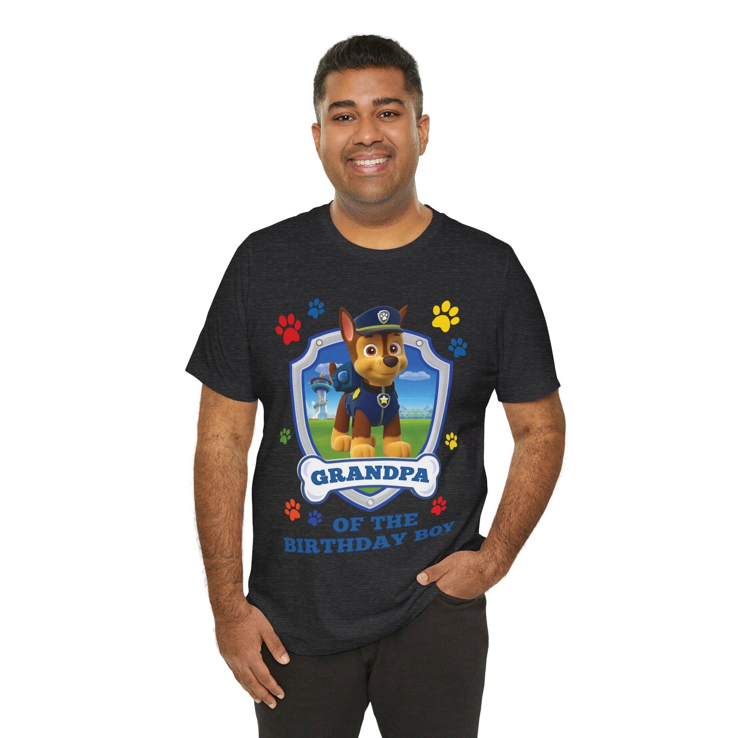 Grandpa of the Birthday Boy Jersey Short Sleeve Tee