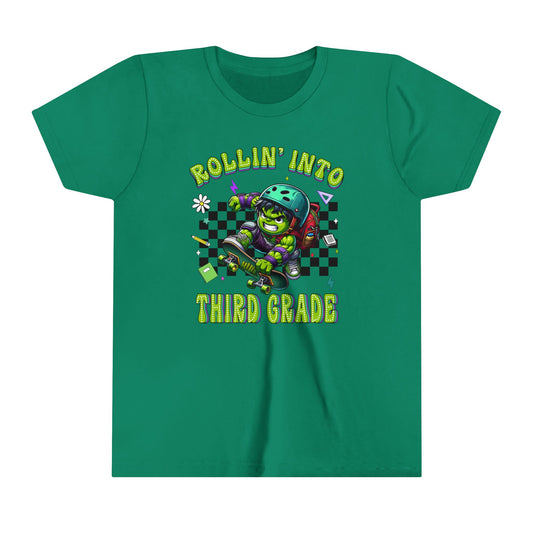 HULK - Rollin' Into 3rd Grade Youth Short Sleeve Tee
