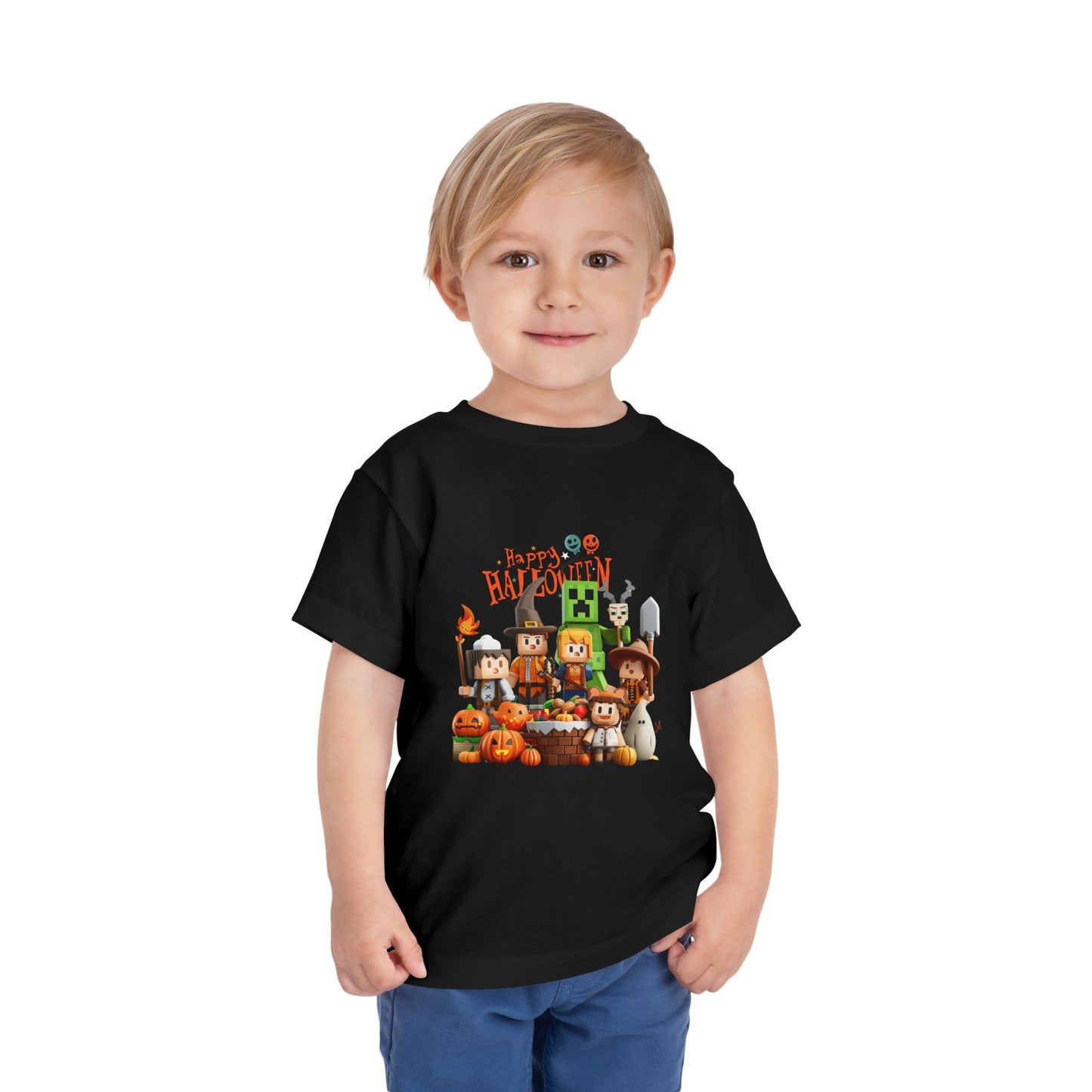 Minecraft Happy Halloween Toddler Short Sleeve Tee
