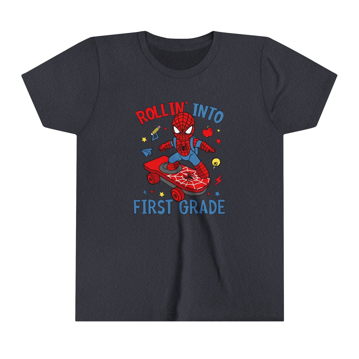 Rollin' Into 1st Grade Youth Short Sleeve Tee