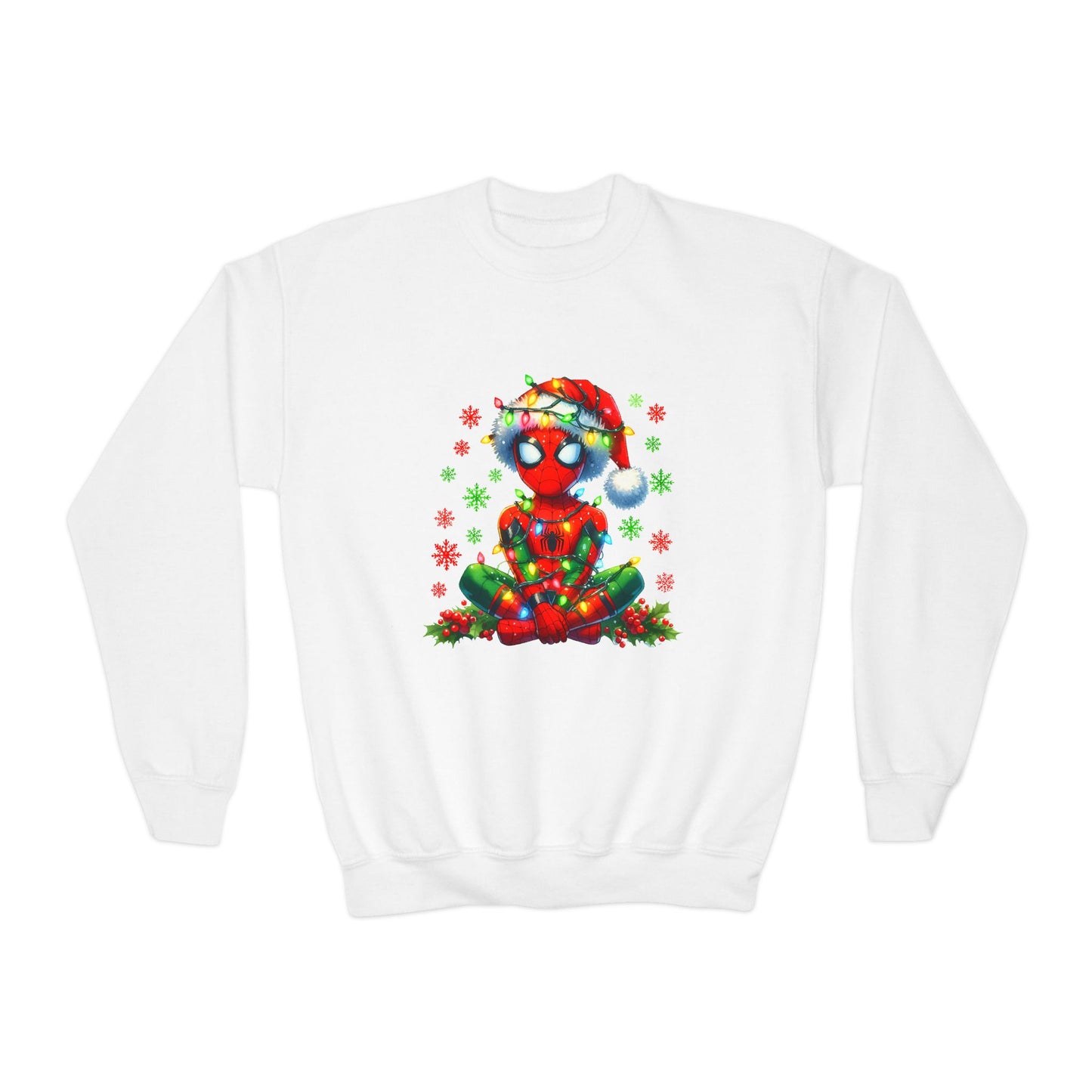 Spidey Christmas Youth Crewneck Sweatshirt