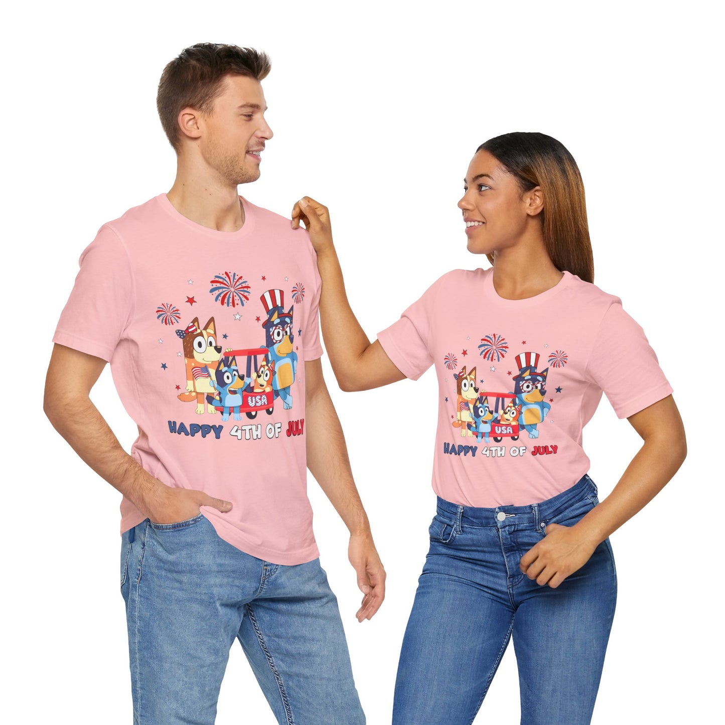 Happy 4th of July Jersey Short Sleeve Tee