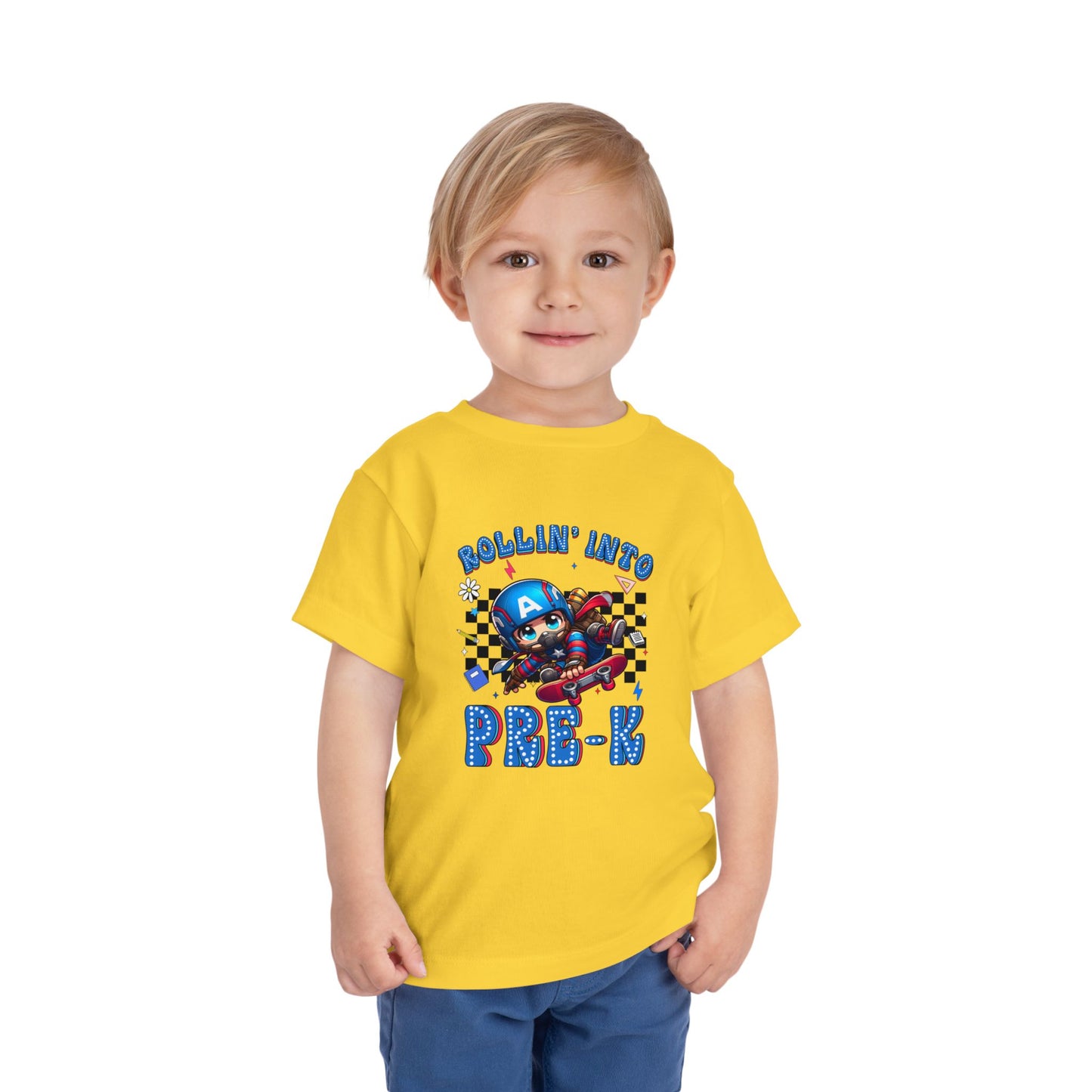 CAPTAIN AMERICA - Rollin' Into Pre-K Toddler Short Sleeve Tee