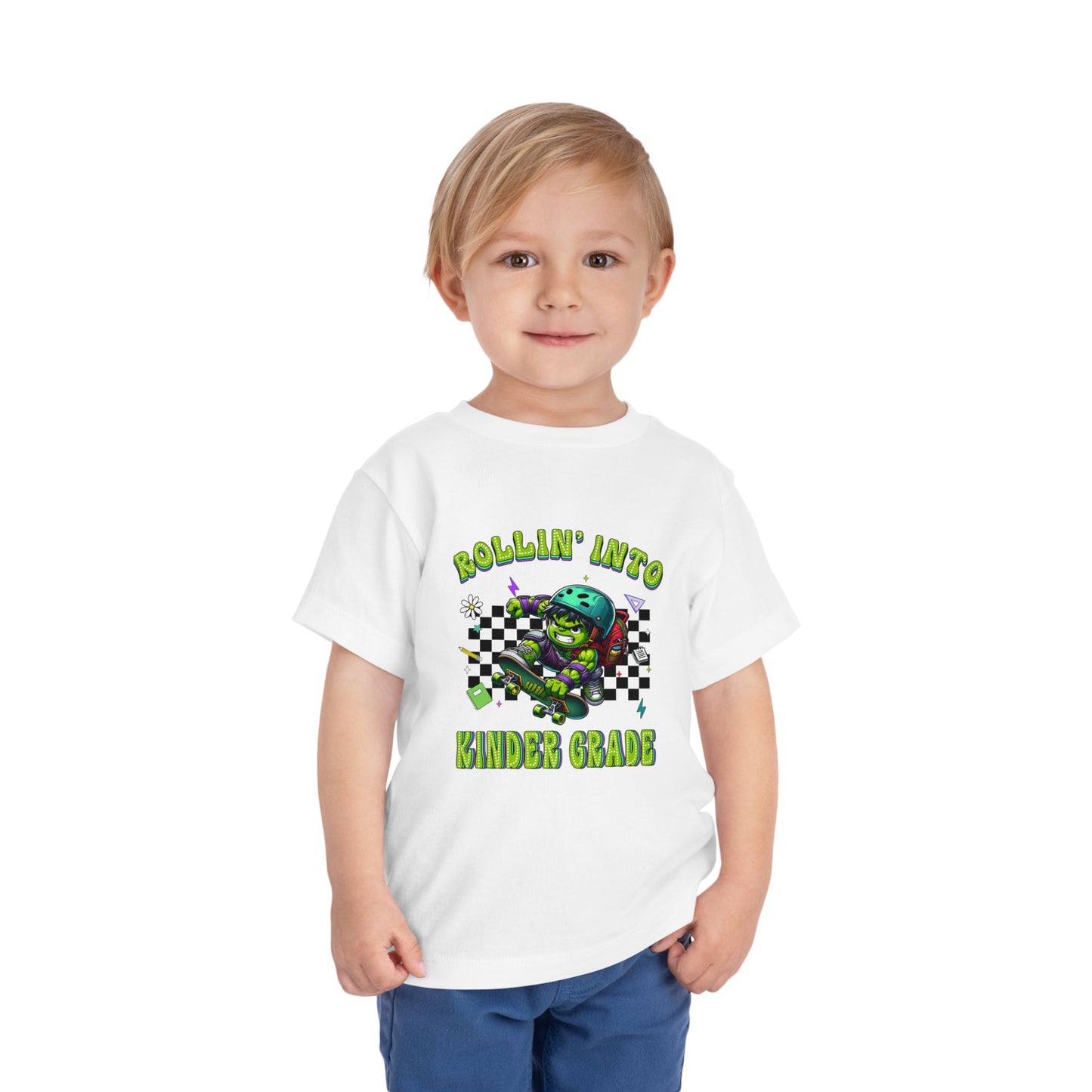 HULK - Rollin' Into Kinder Grade Toddler Short Sleeve Tee