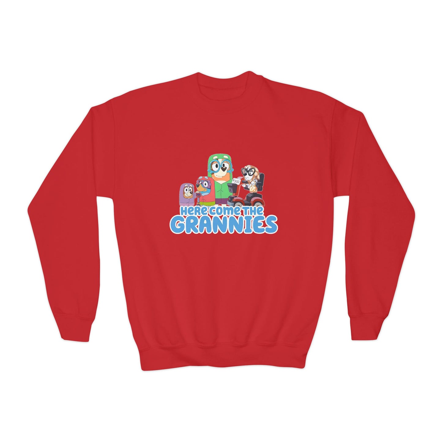 Here comes the grannies Youth Crewneck Sweatshirt
