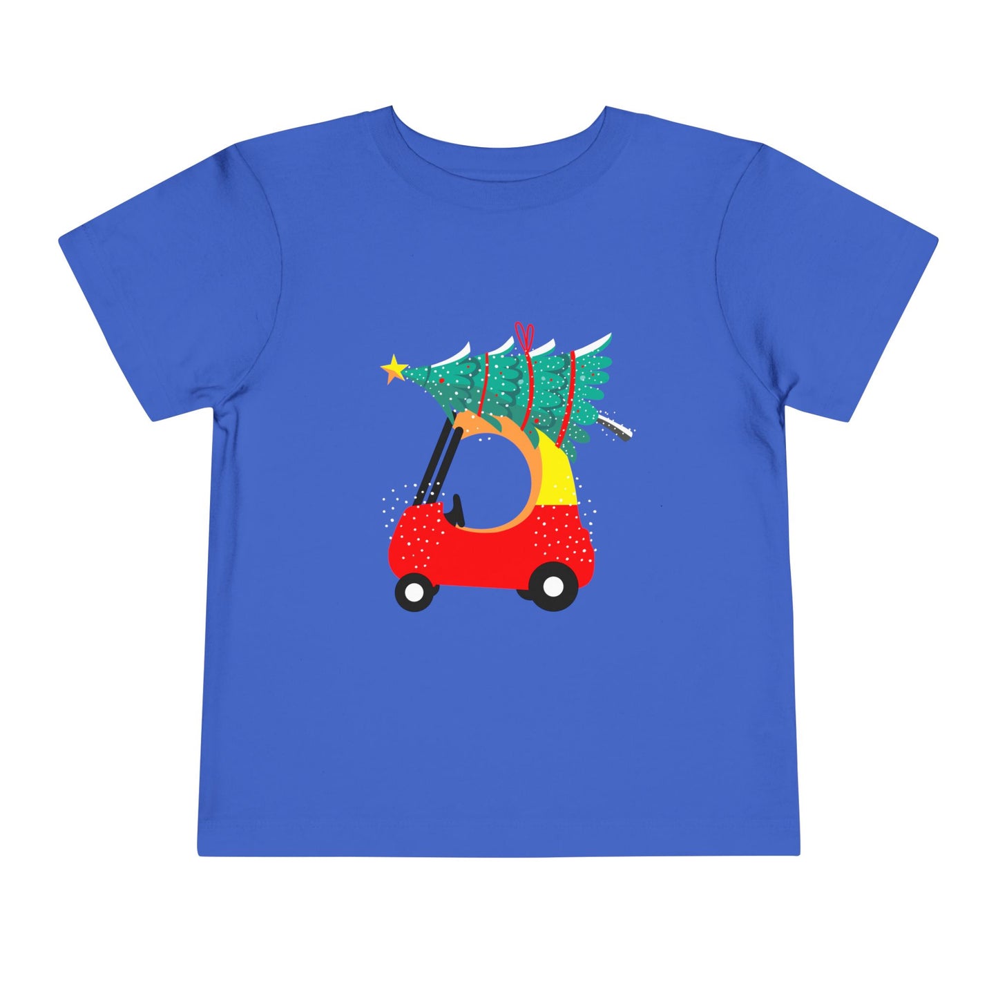 Kiddie Car with christmas tree Toddler Short Sleeve Tee