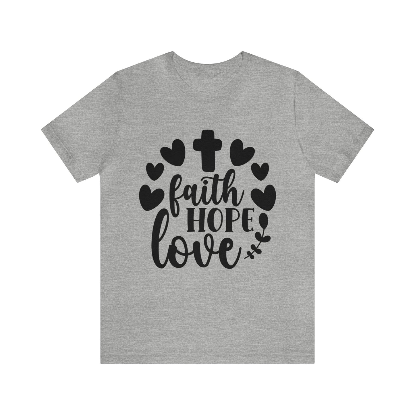 Faith Hope Love (front) Pray (back) Short Sleeve Tshirt