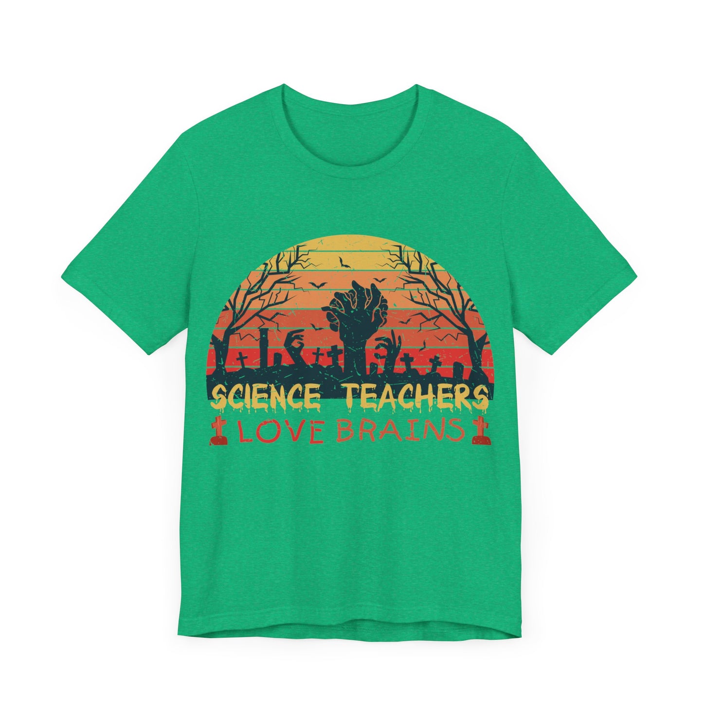 Science Teachers Love Brains Jersey Short Sleeve Tee