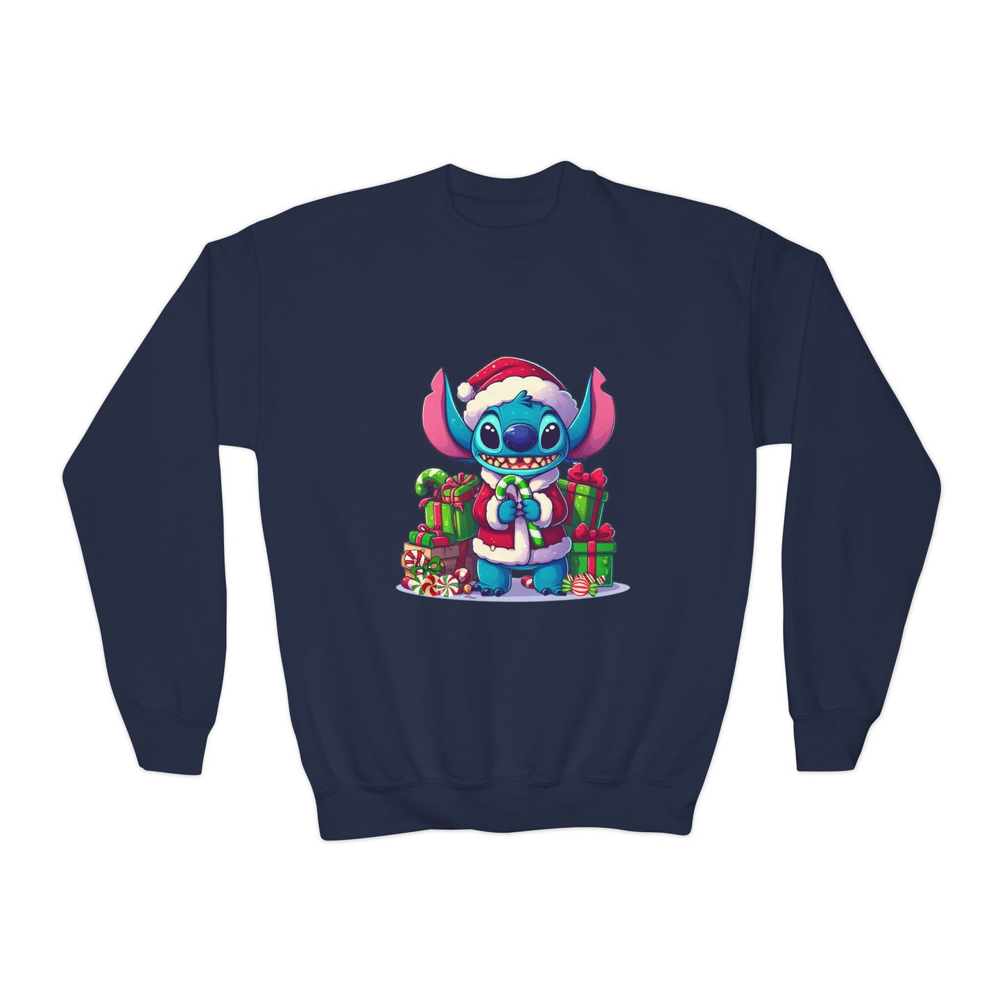 Christmas-Stitch Youth Crewneck Sweatshirt