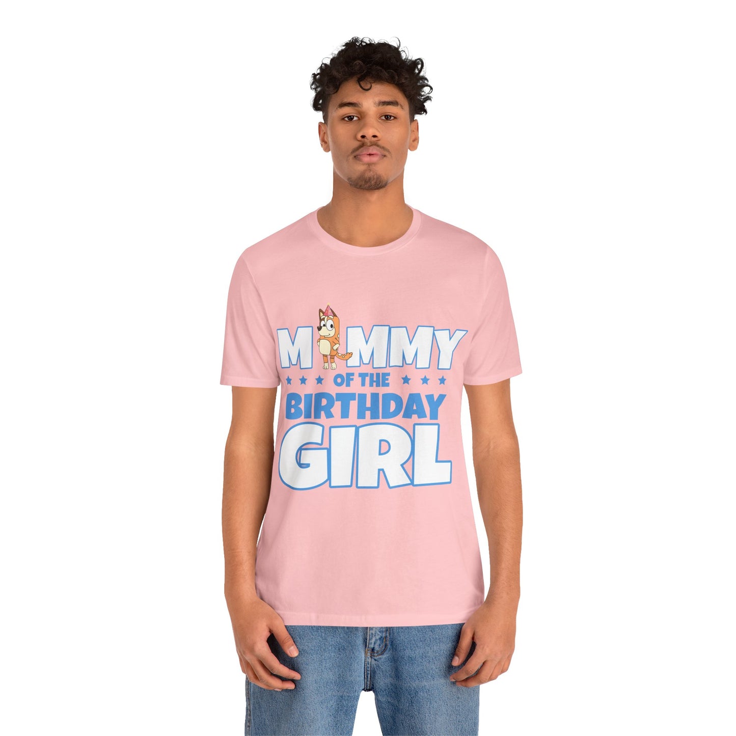 Mommy of the Birthday Girl Chilli Heeler short sleeve T-shirt