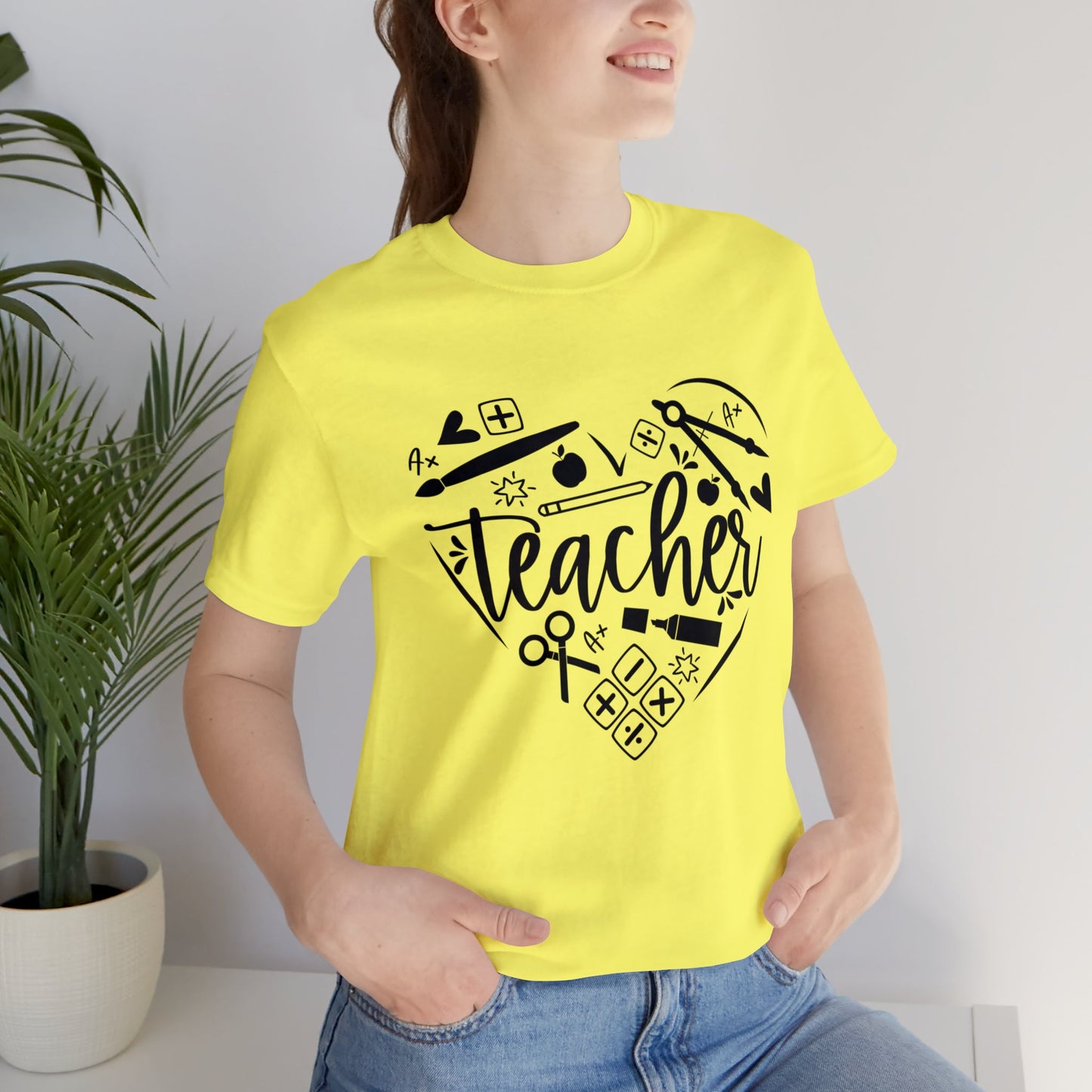 Teacher heart Short sleeve Tshirt
