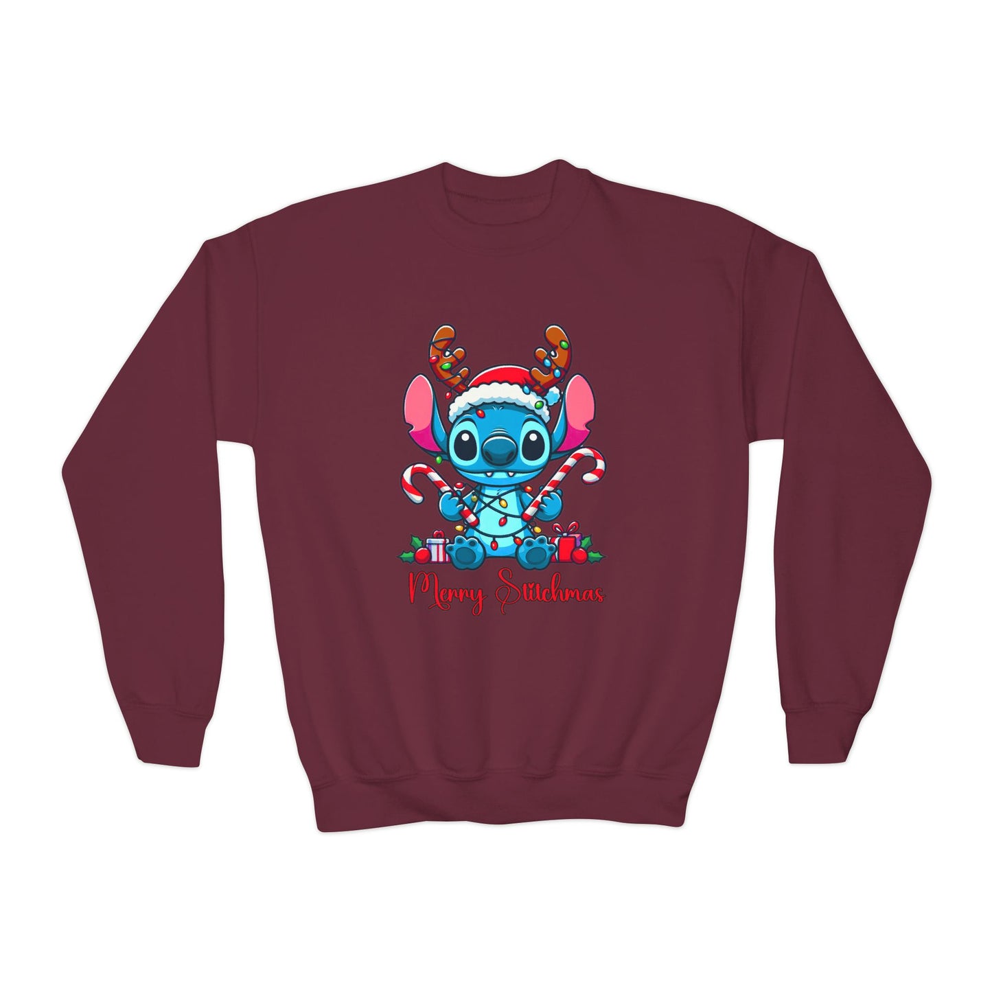 Merry Stitchmas Youth Crewneck Sweatshirt