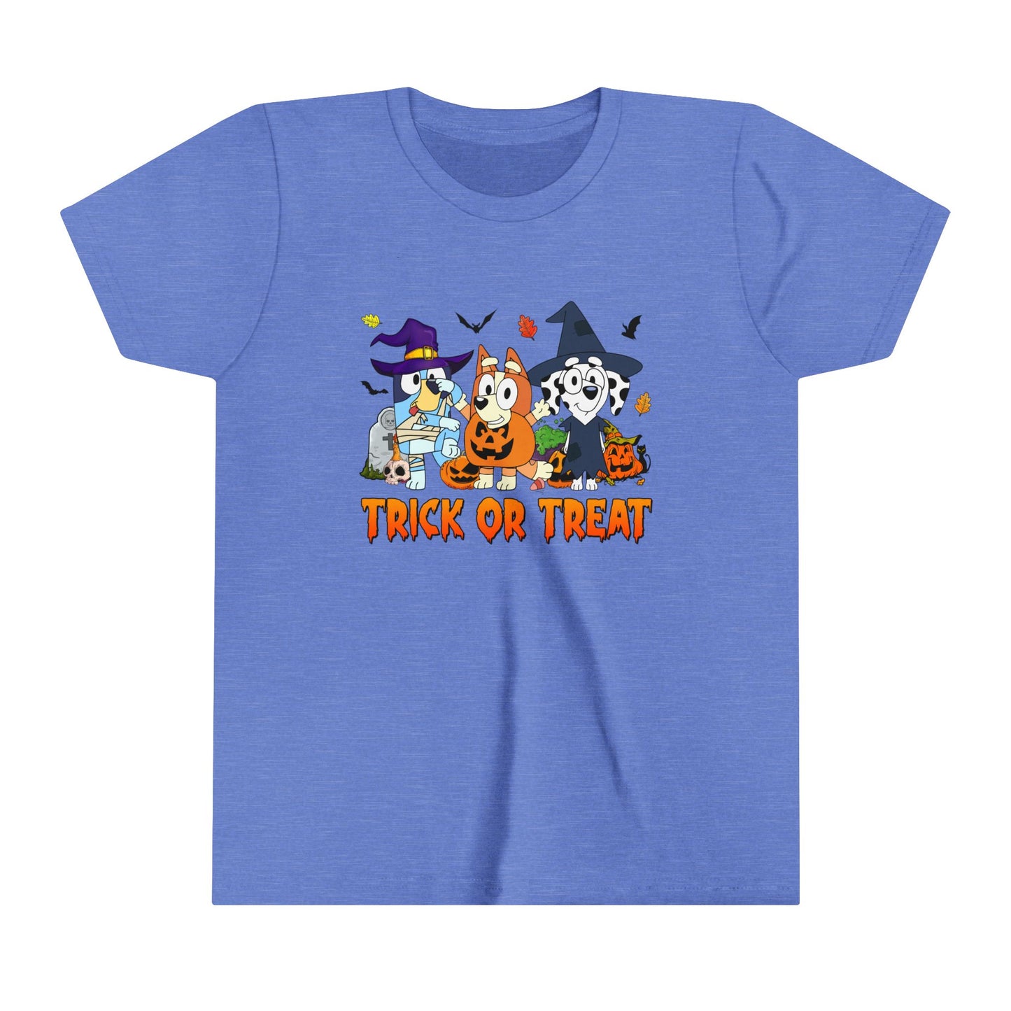 Bluey-Bingo-Chloe Trick or Treat Youth Short Sleeve Tee