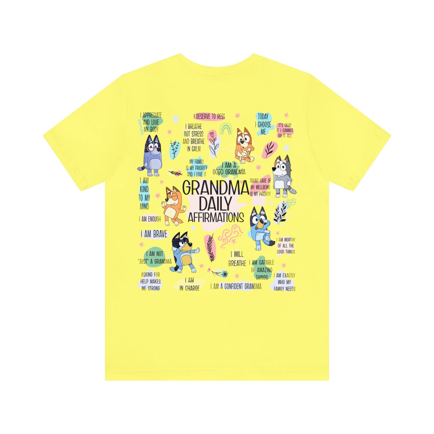 Bluey - Grandma Daily Affirmations Short Sleeve Tshirt