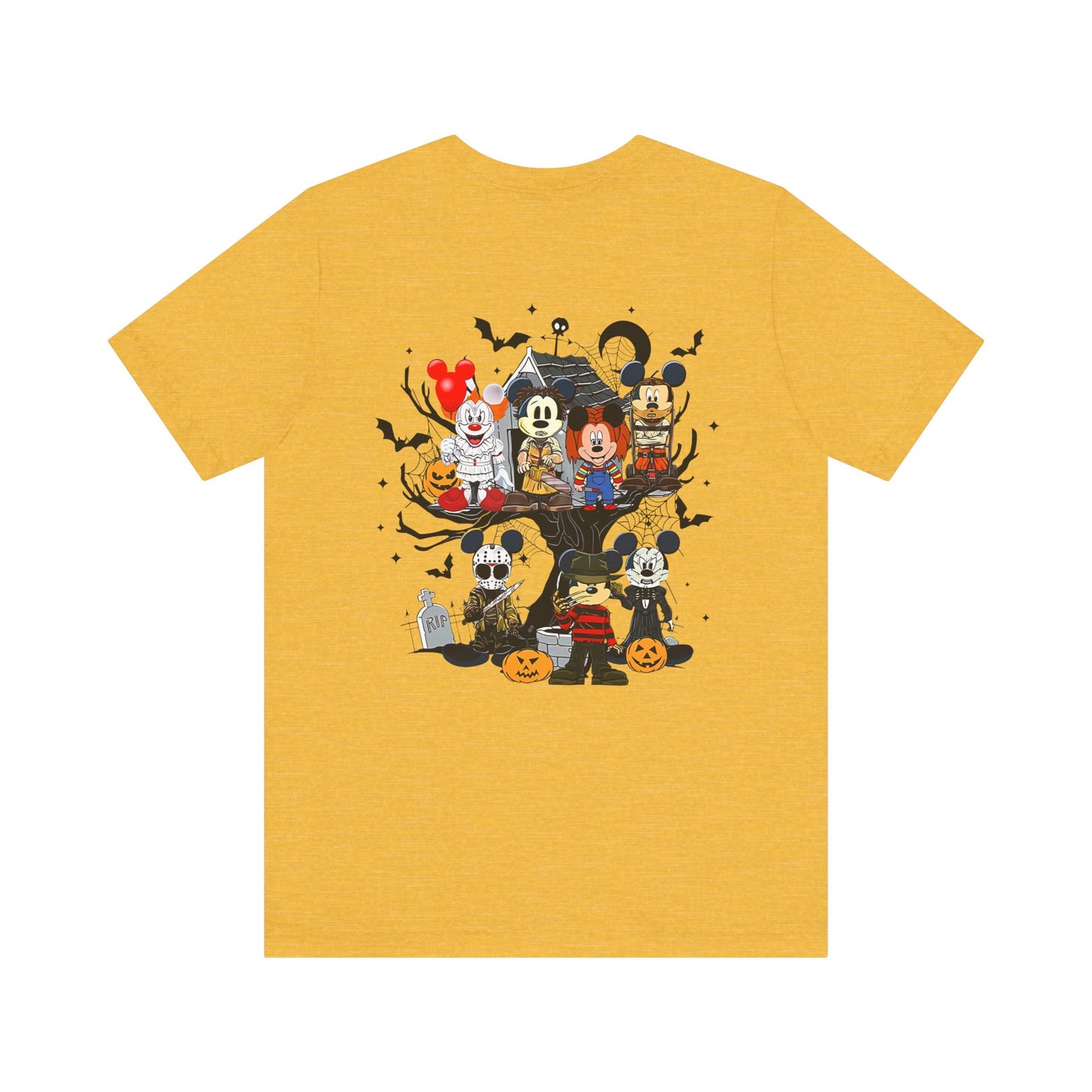 Mickey Halloween (front and back) Jersey Short Sleeve Tee