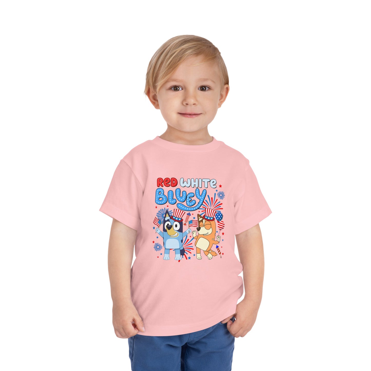 Red, White & Bluey Toddler Short Sleeve Tee