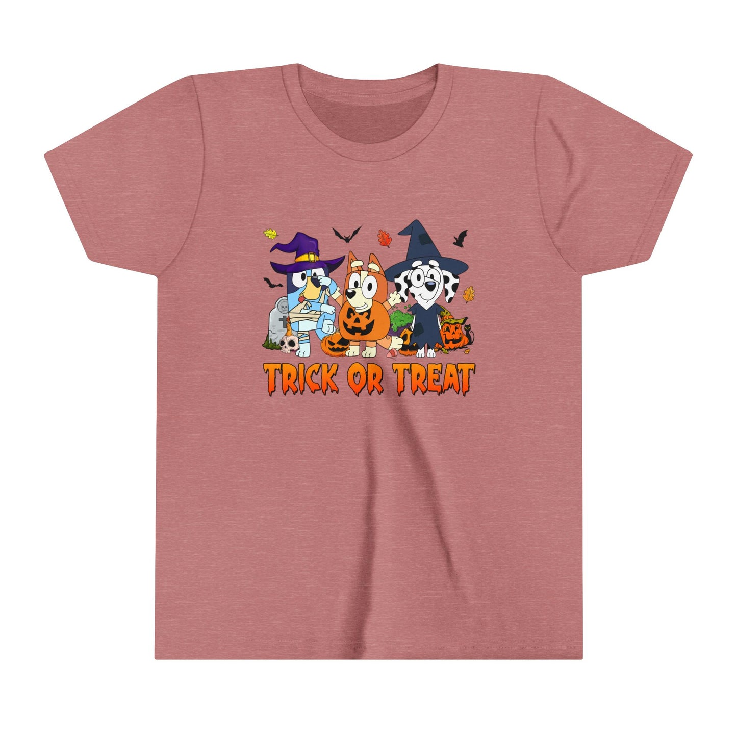 Bluey-Bingo-Chloe Trick or Treat Youth Short Sleeve Tee