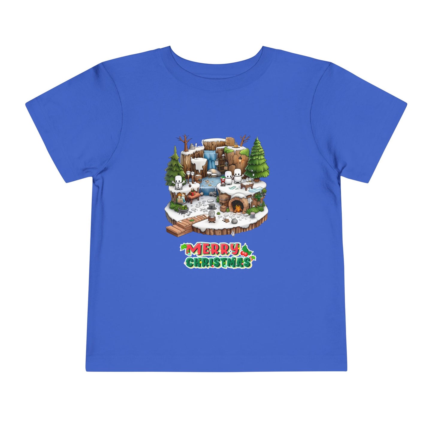 Merry Christmas Mine-craft Toddler Short Sleeve Tee