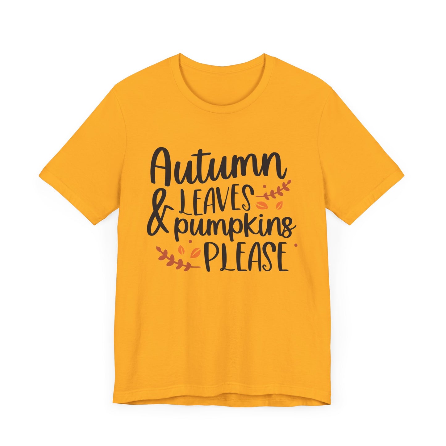 Autumn Leaves & Pumpkins Please Jersey Short Sleeve Tee