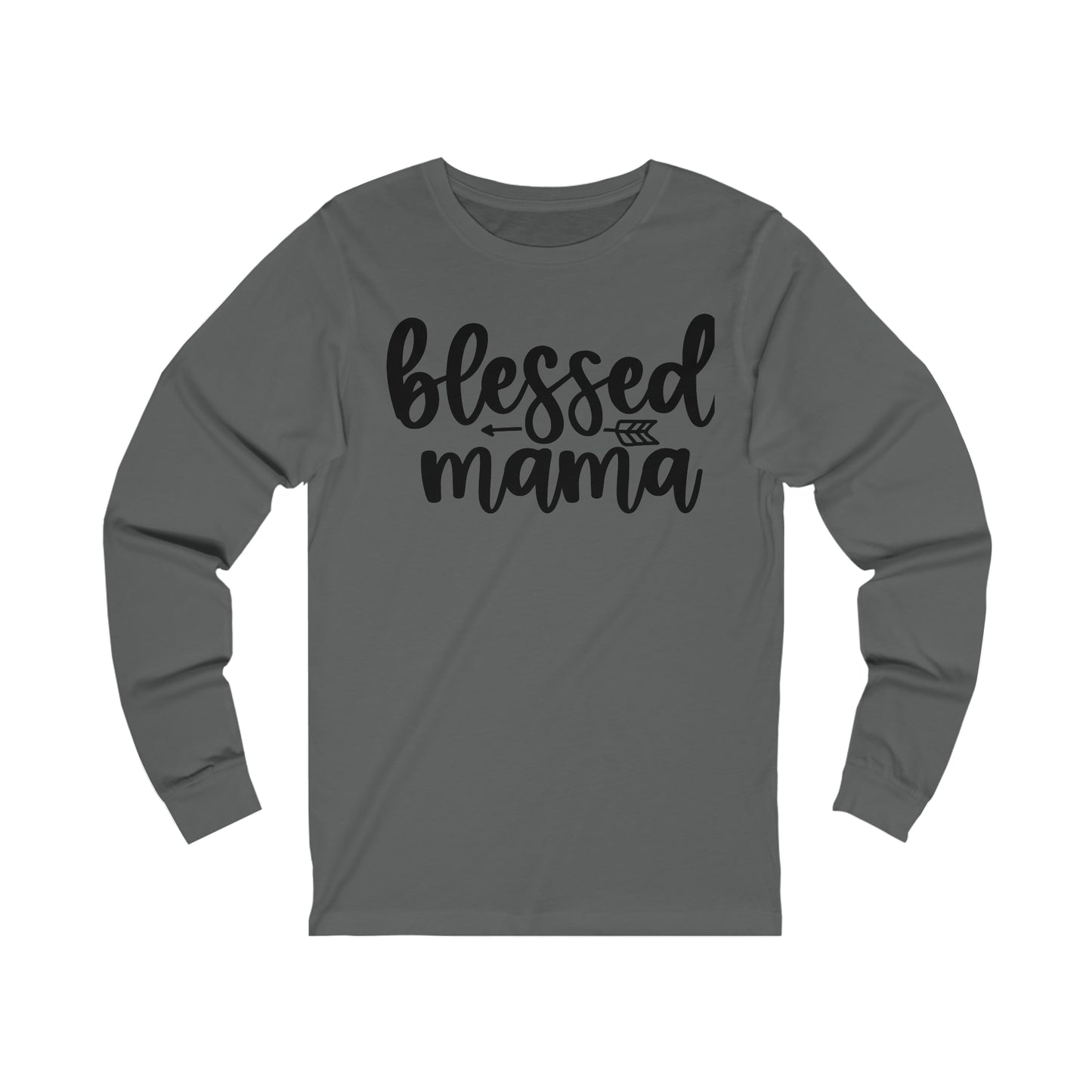 Blessed Mama print long sleeve Tshirt