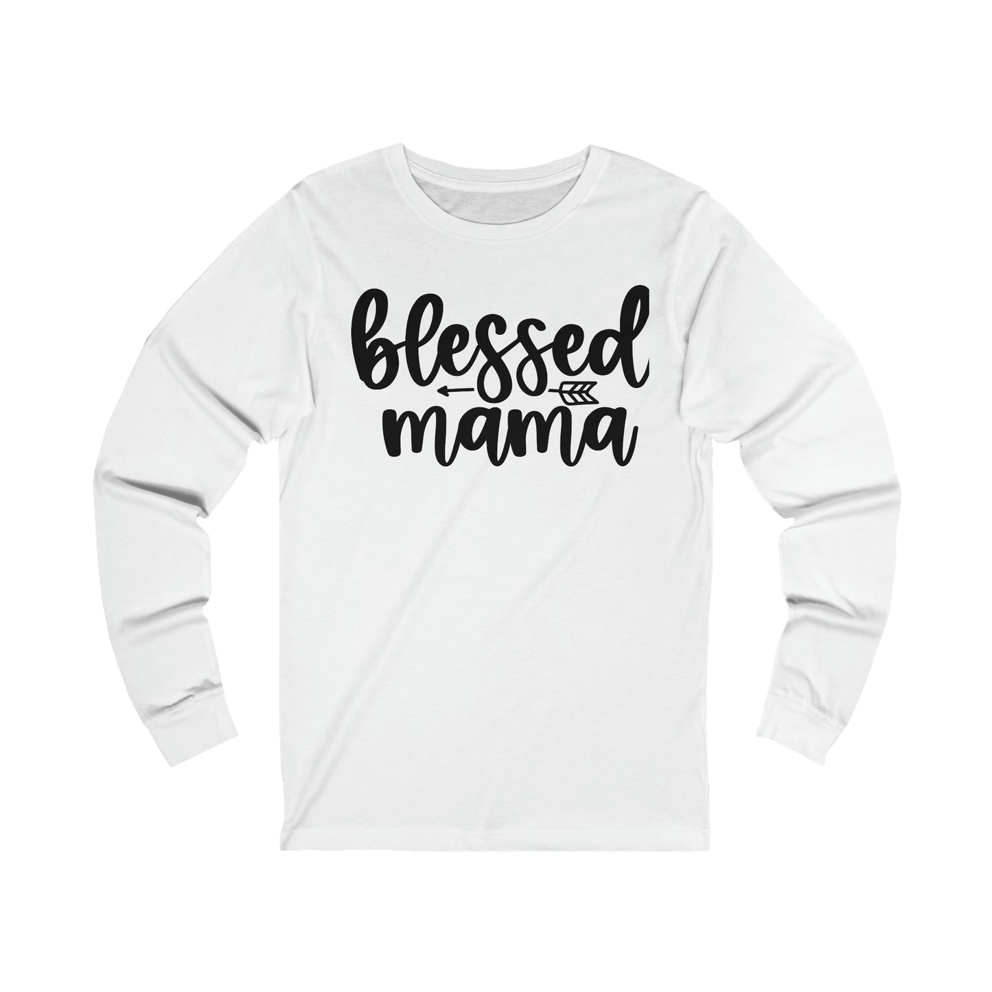 Blessed Mama print long sleeve Tshirt