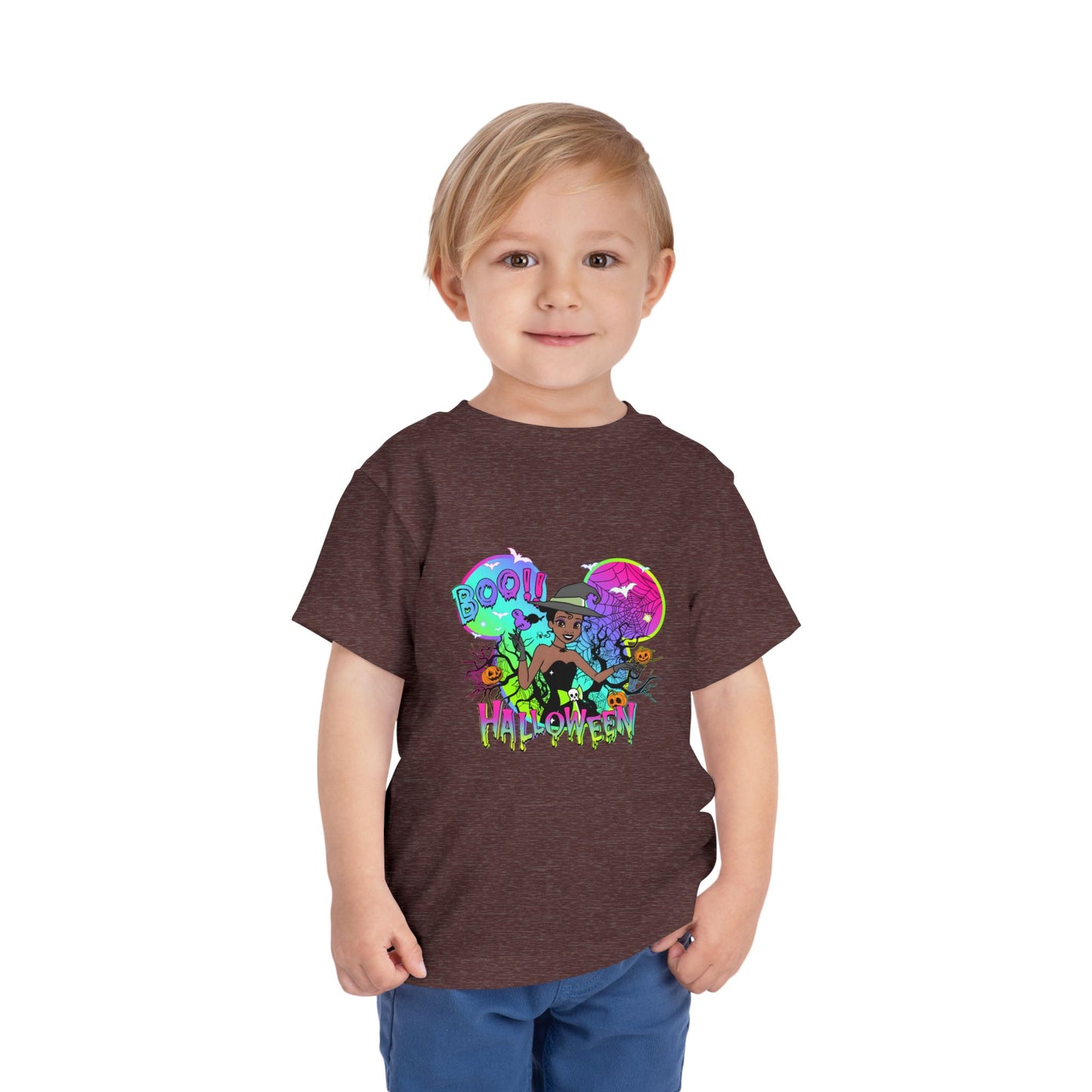Tiana Boo! Halloween Toddler Short Sleeve Tee