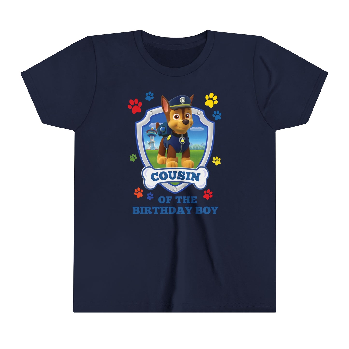 Cousin of the Birthday Boy Youth Short Sleeve Tee