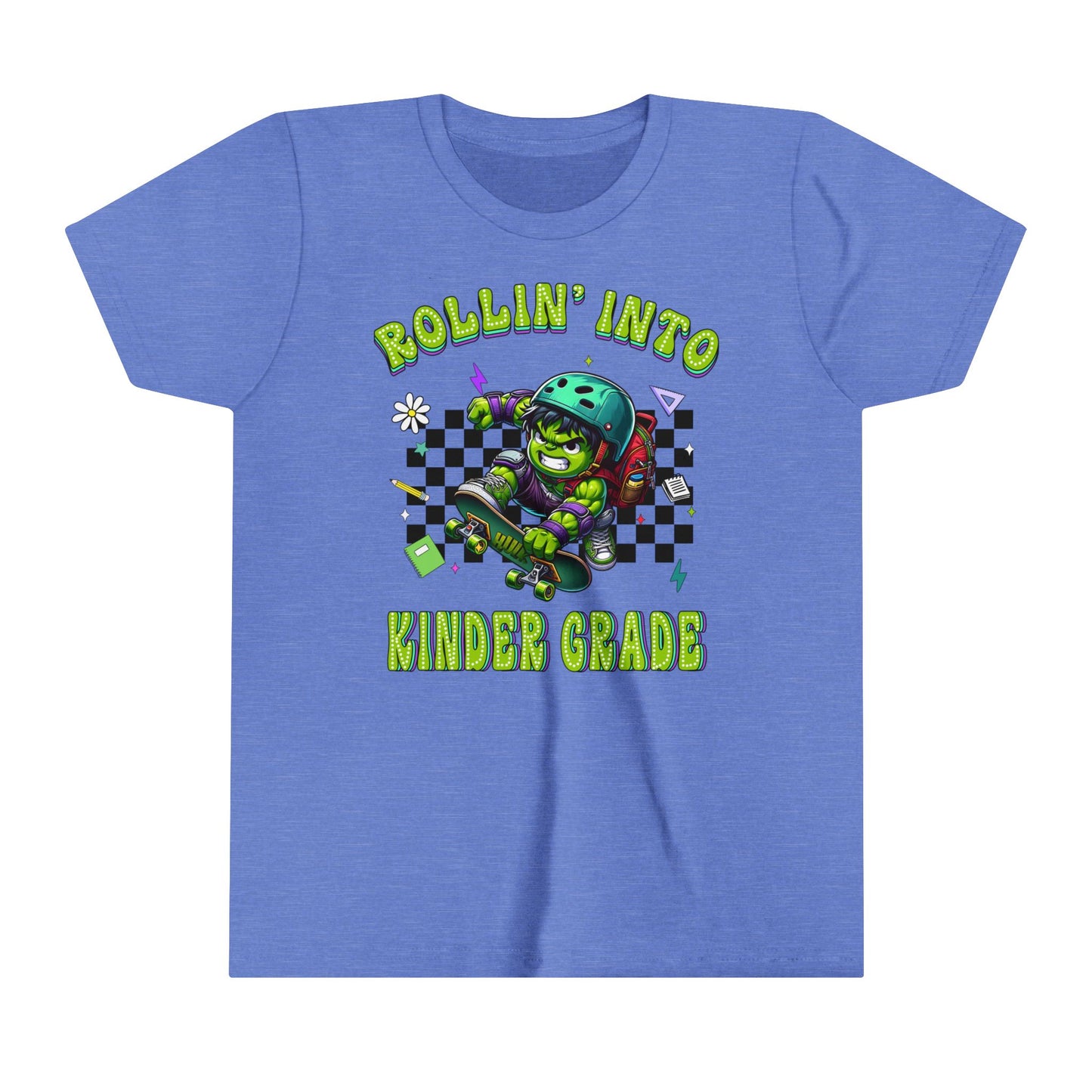 HULK - Rollin' Into Kinder Grade Youth Short Sleeve Tee