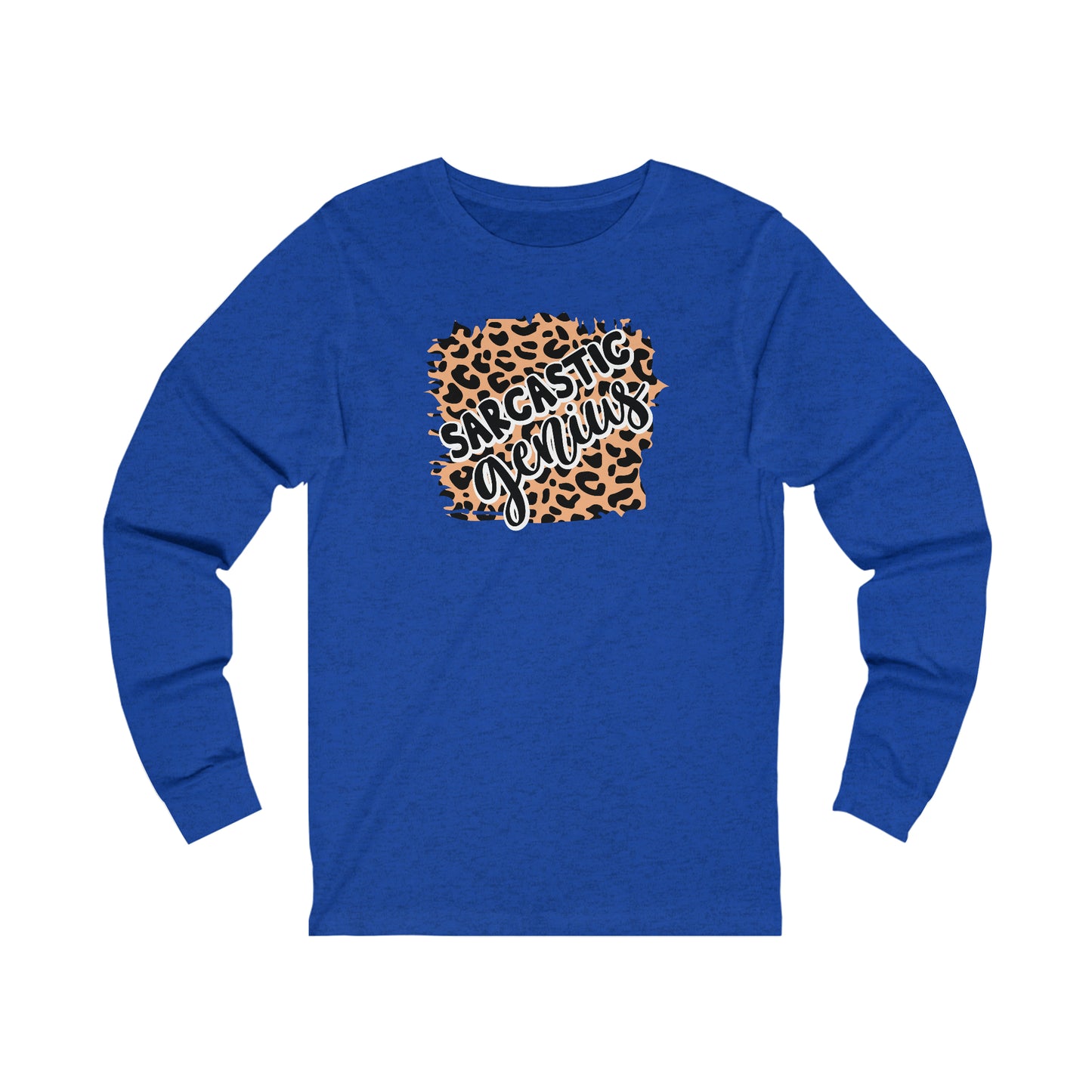 Sarcastic Genius leopard print long sleeve Tshirt