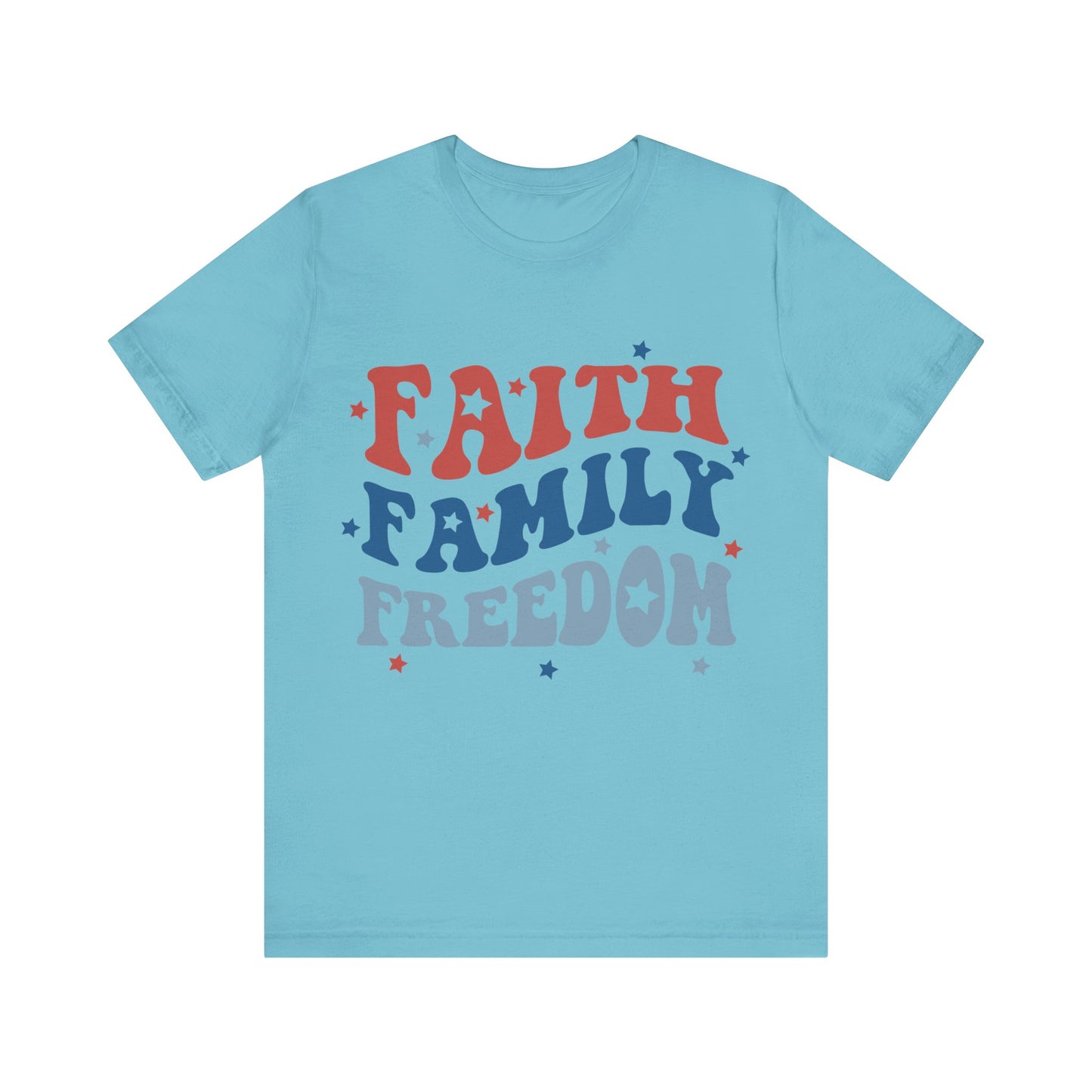 FAITH FAMILY FREEDOM Jersey Short Sleeve Tee