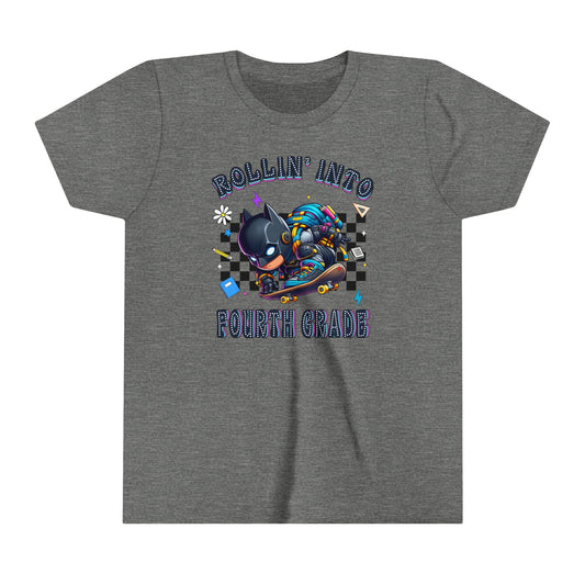 BATMAN - Rollin' Into 4th Grade Youth Short Sleeve Tee