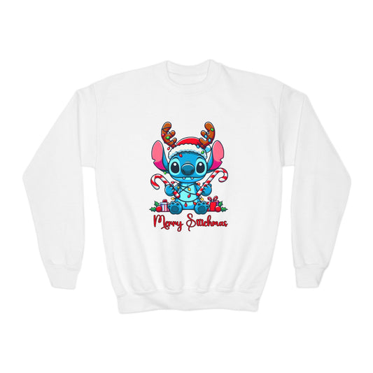 Merry Stitchmas Youth Crewneck Sweatshirt