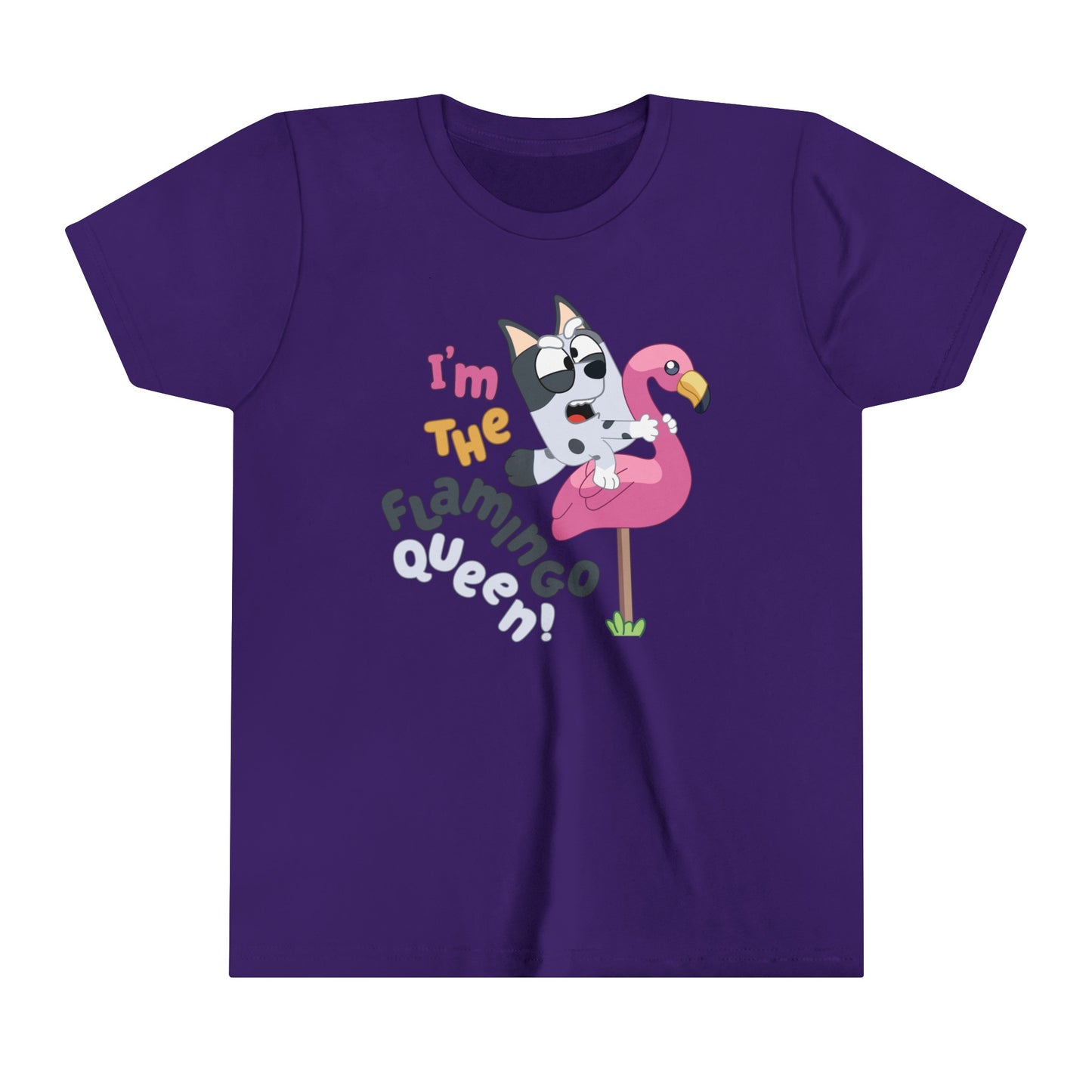 I'n the Flamingo Queen Youth Short Sleeve Tshirt