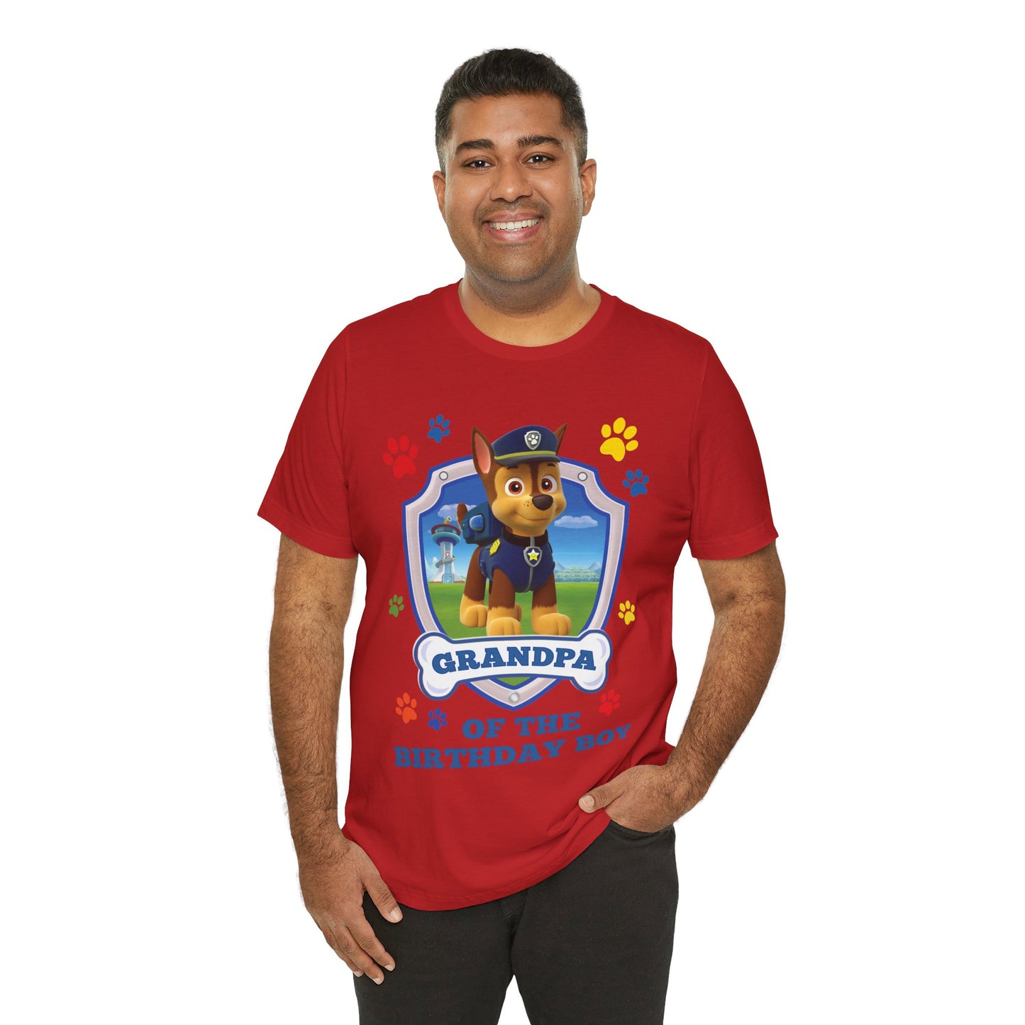 Grandpa of the Birthday Boy Jersey Short Sleeve Tee