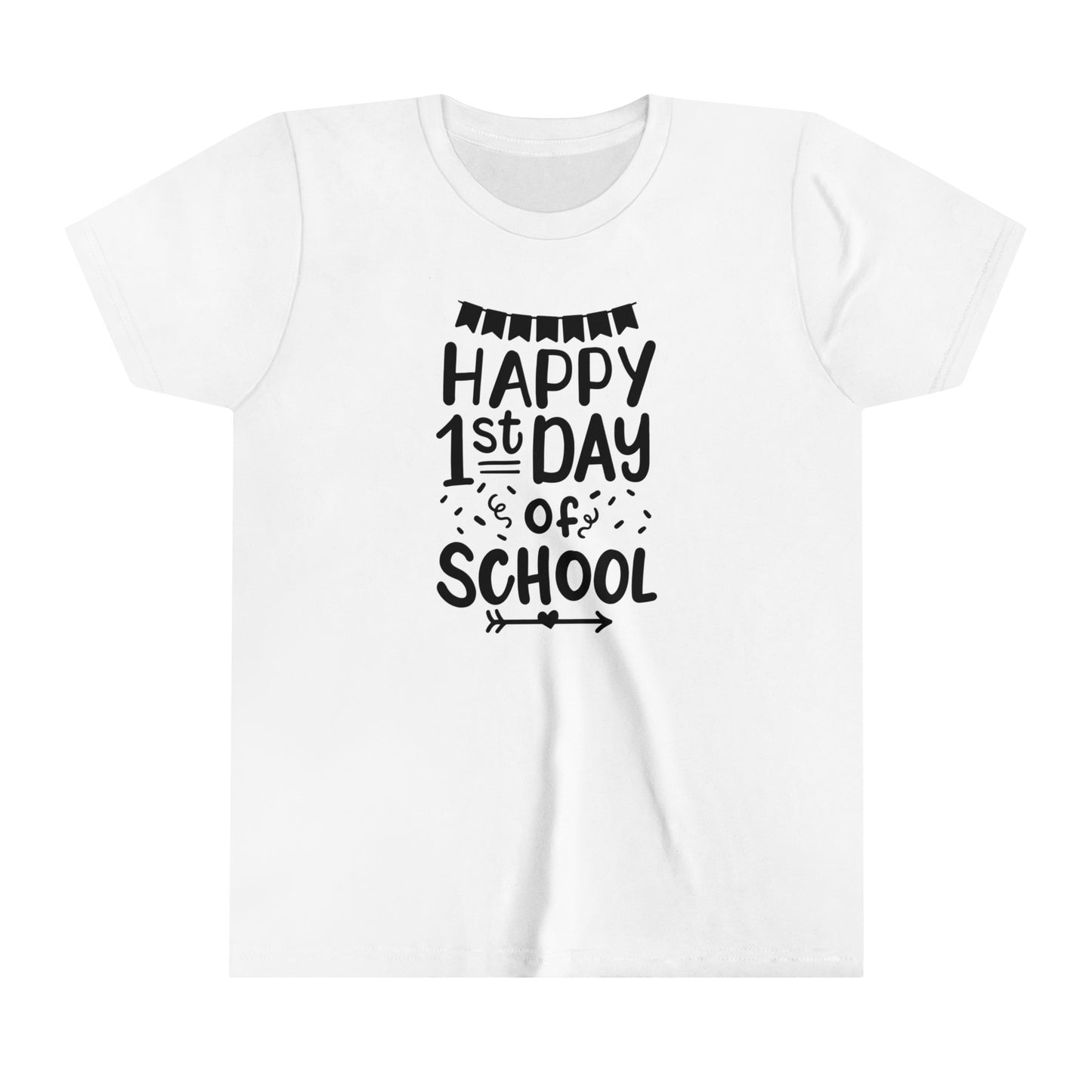 Happy 1st Day of School Youth Short Sleeve Tee