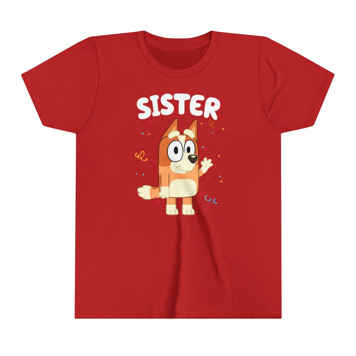Sister Bluey Birthday youth short sleeve Tshirt
