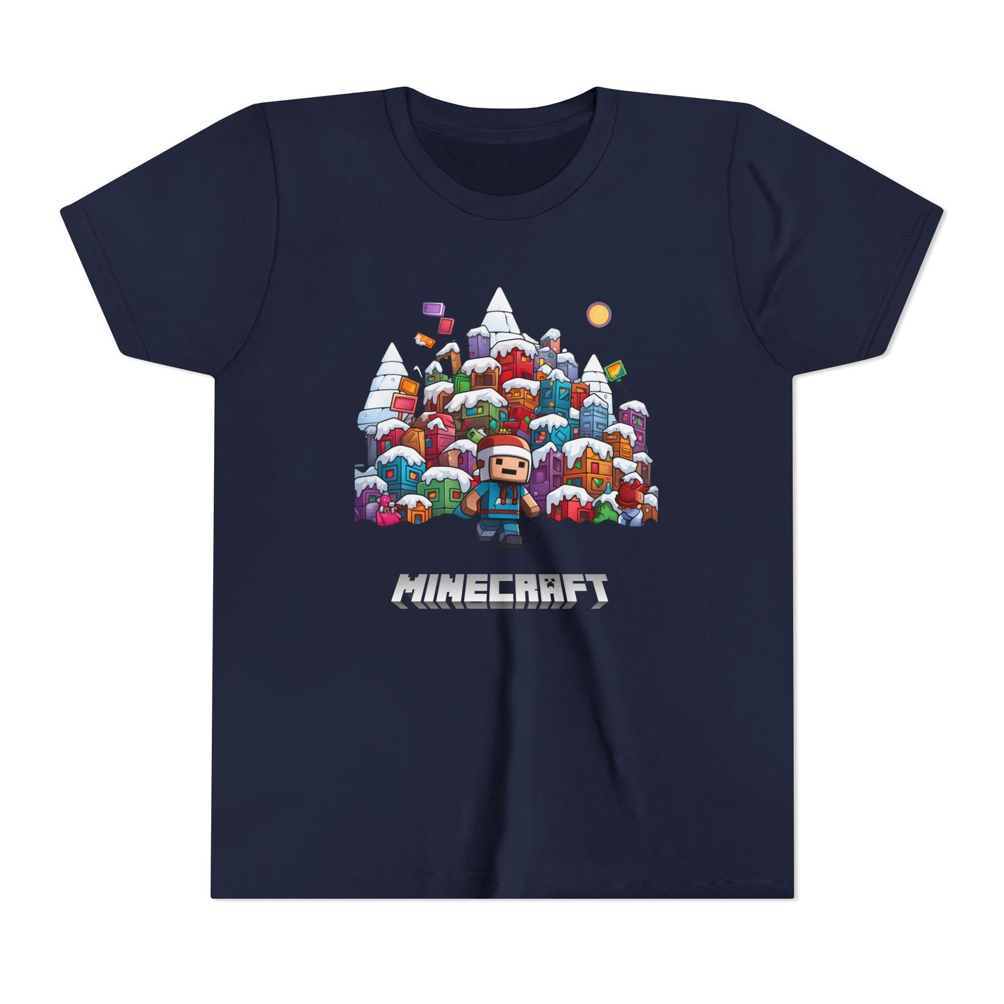 Christmas Mine-craft Youth Short Sleeve Tee