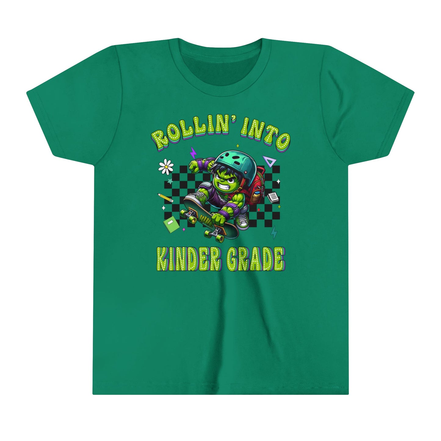 HULK - Rollin' Into Kinder Grade Youth Short Sleeve Tee