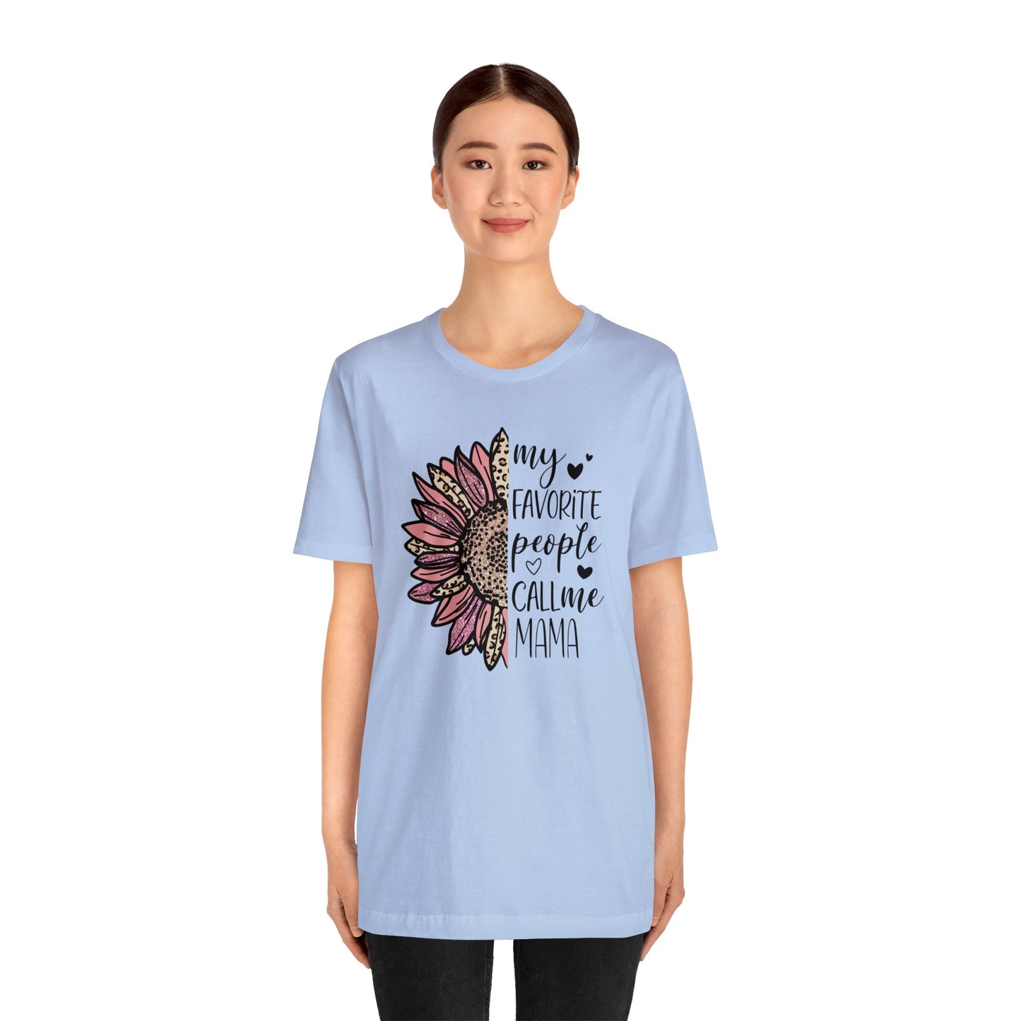 My Favorite People Call Me Mama Sunflower short sleeve tshirt
