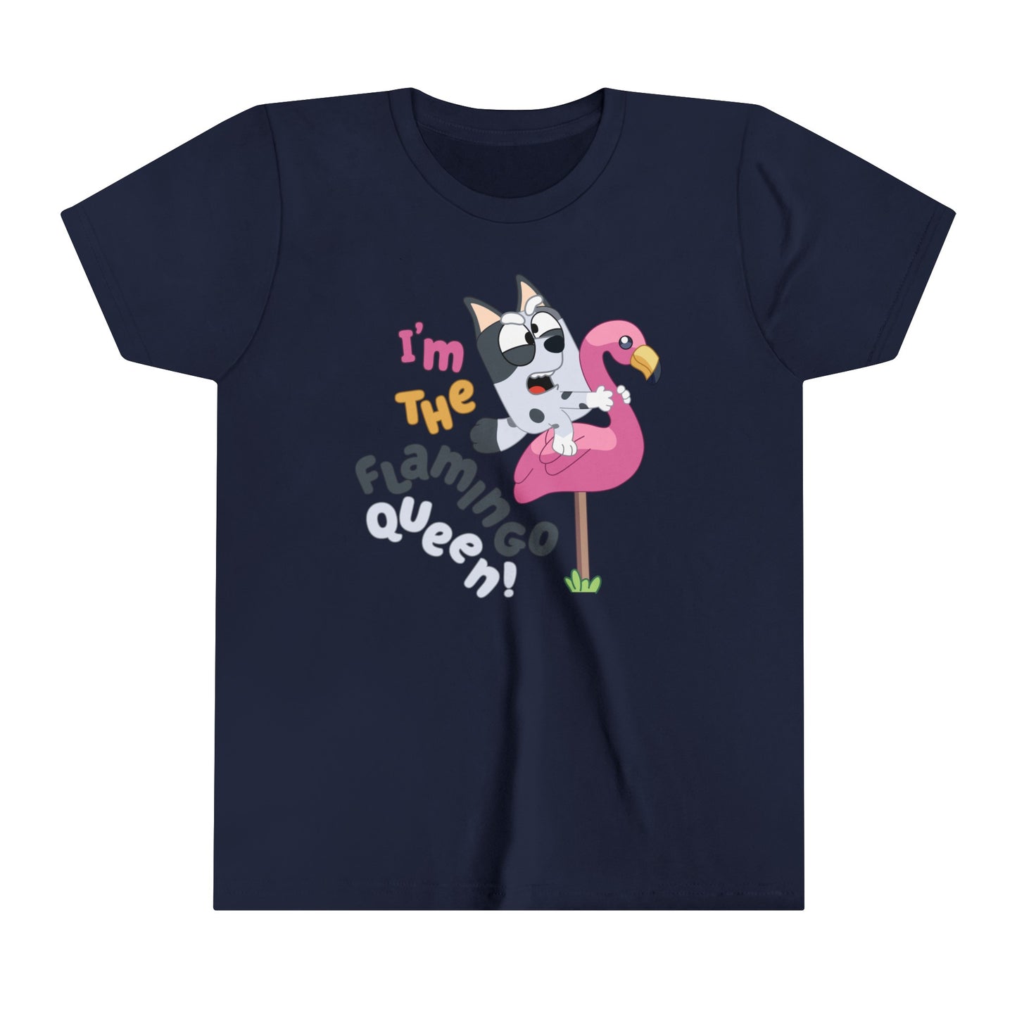 I'n the Flamingo Queen Youth Short Sleeve Tshirt