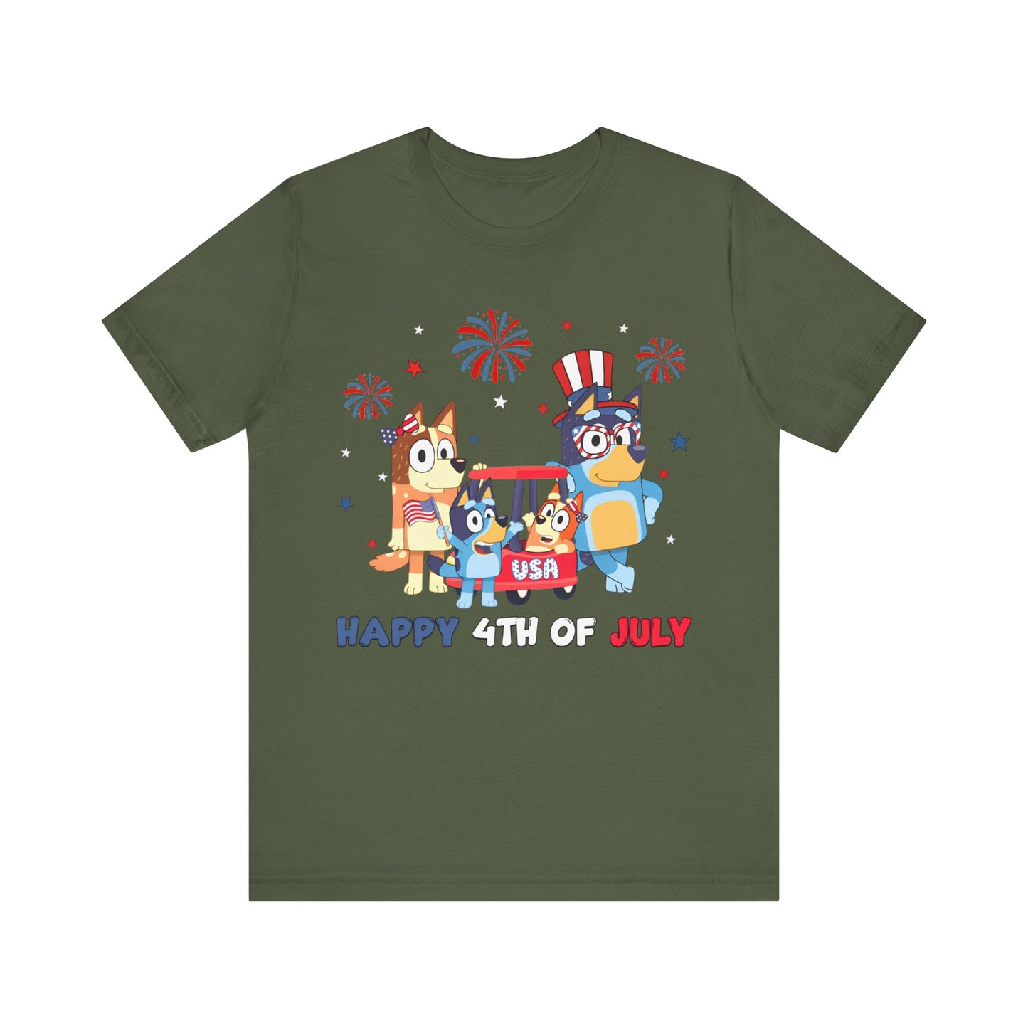 Happy 4th of July Jersey Short Sleeve Tee
