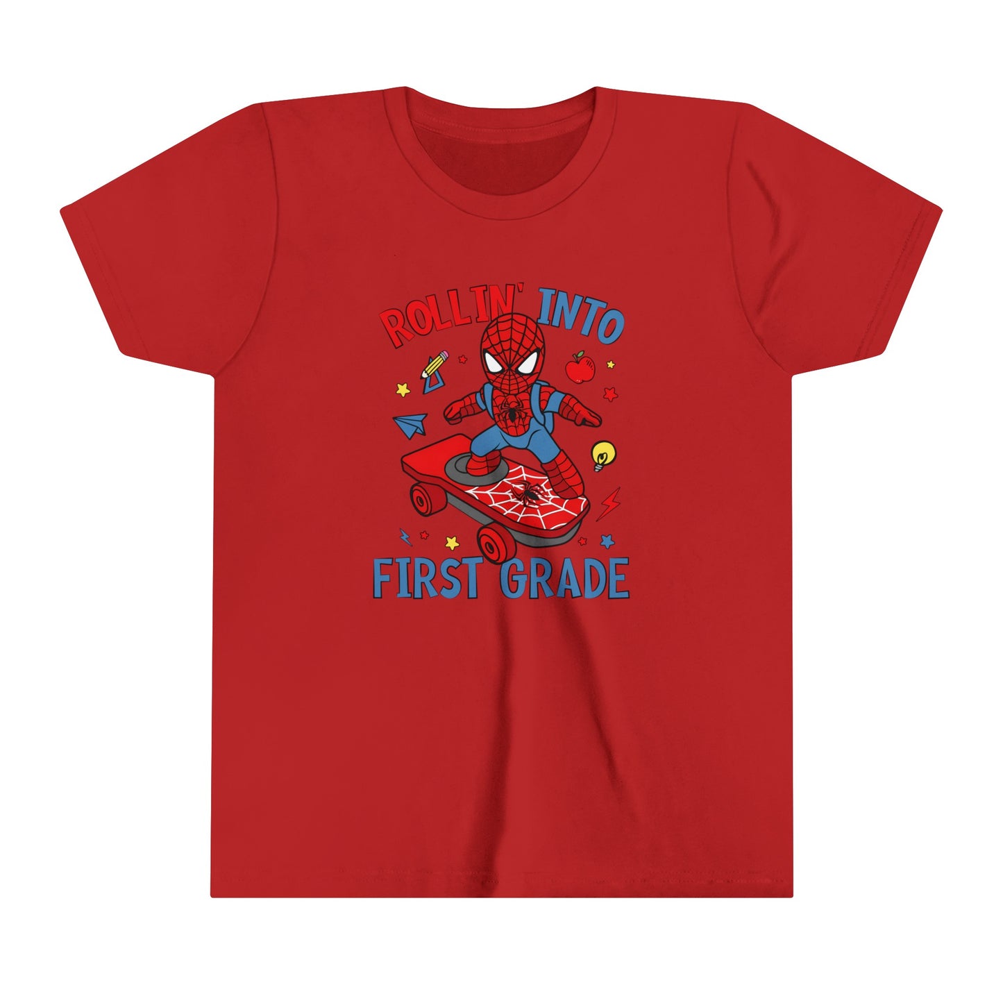 Rollin' Into 1st Grade Youth Short Sleeve Tee