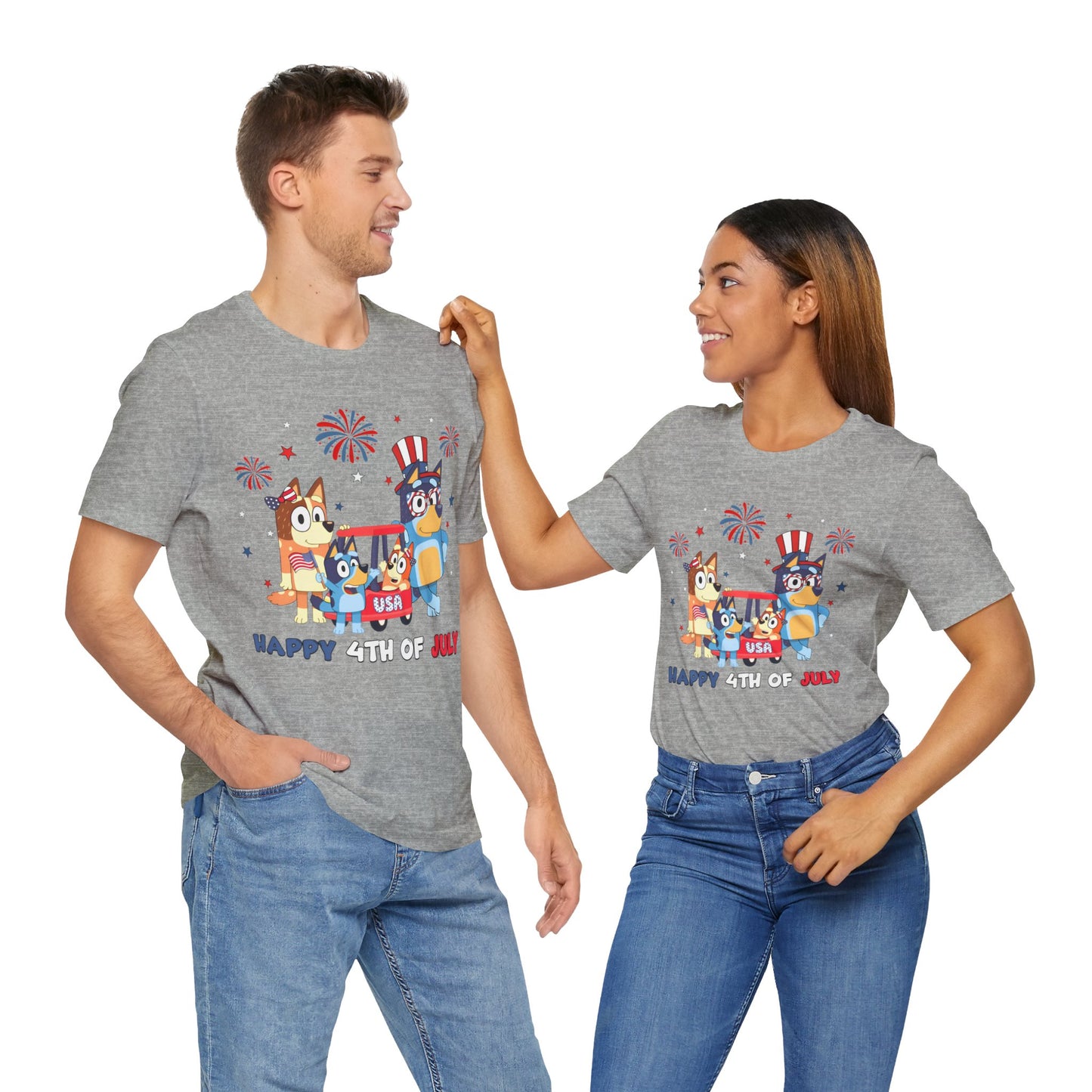 Happy 4th of July Jersey Short Sleeve Tee