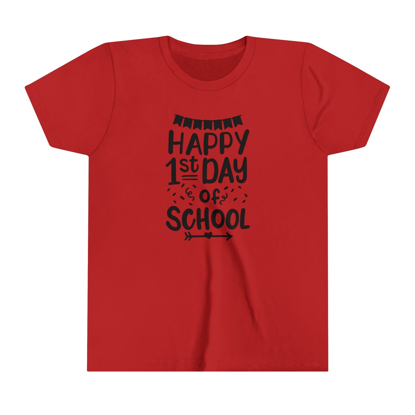 Happy 1st Day of School Youth Short Sleeve Tee