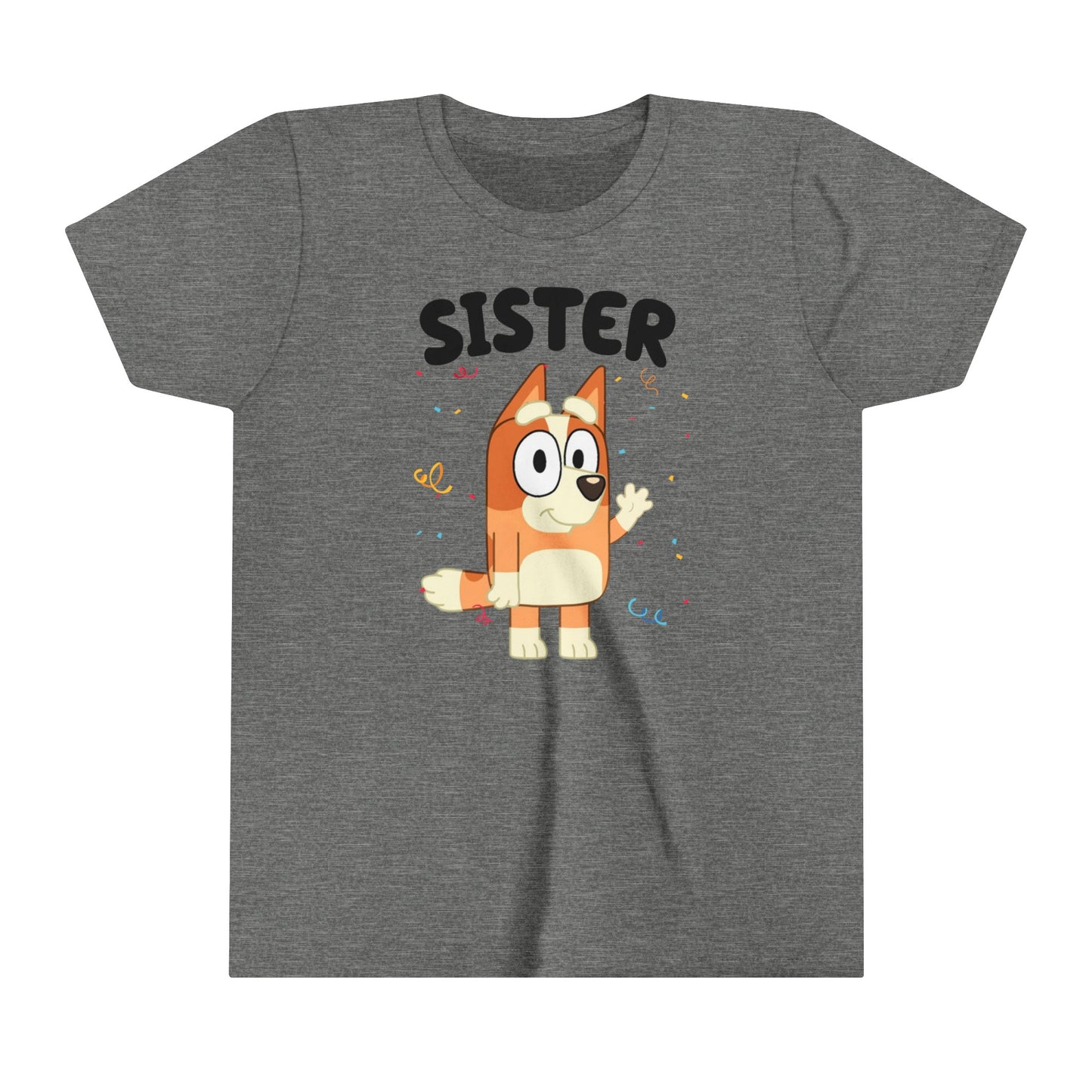Sister Bluey Birthday youth short sleeve Tshirt