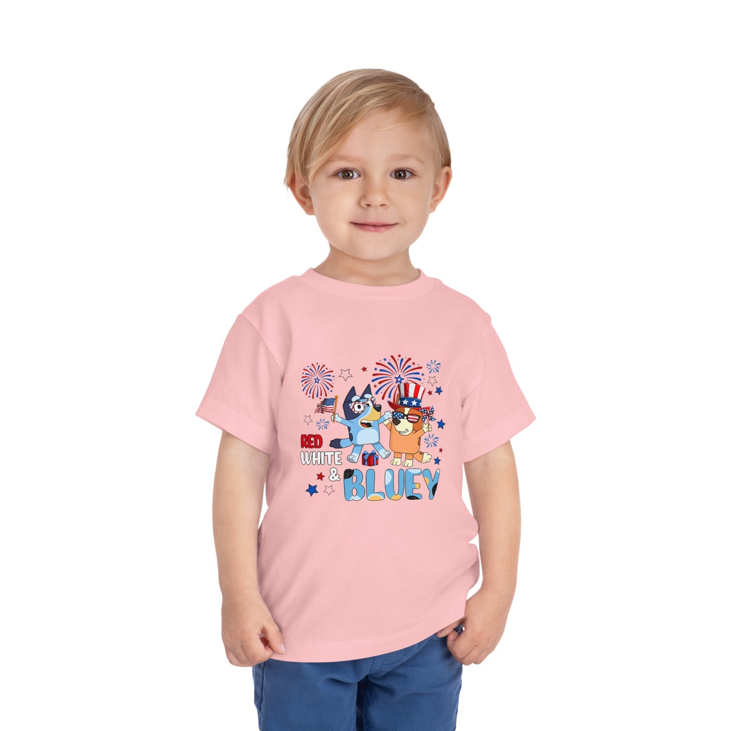Red, White & Bluey Toddler Short Sleeve Tee