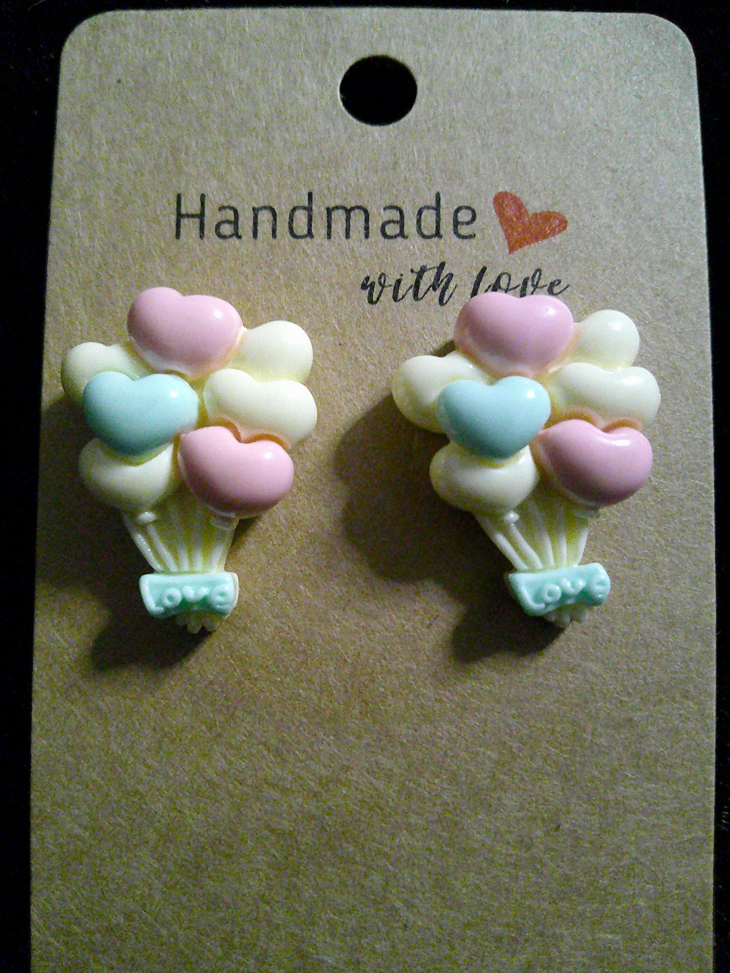Pink/green/yellow LOVE balloons